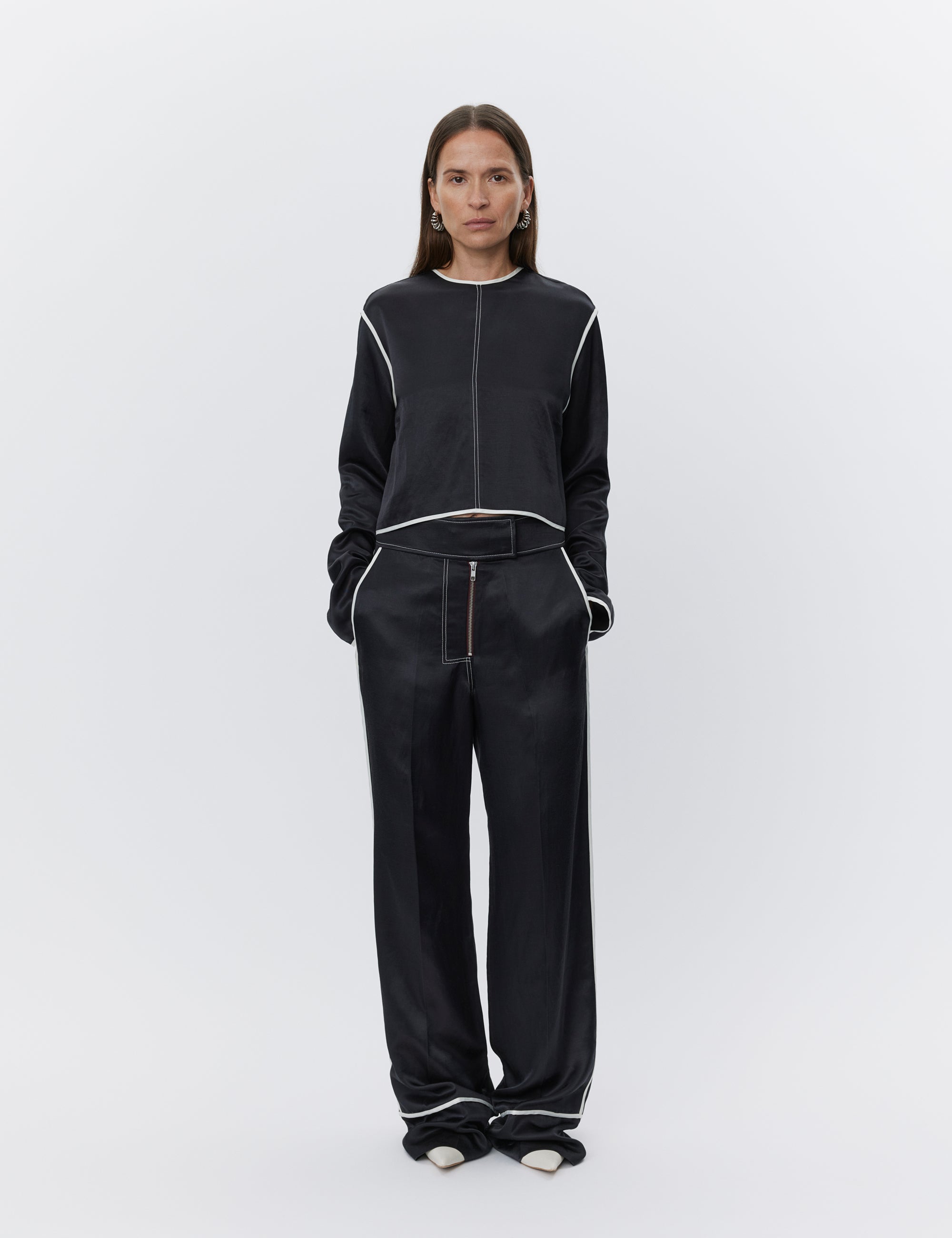 DAY Birger ét Mikkelsen Gianna - High Shine Blend Pants 190303 Black