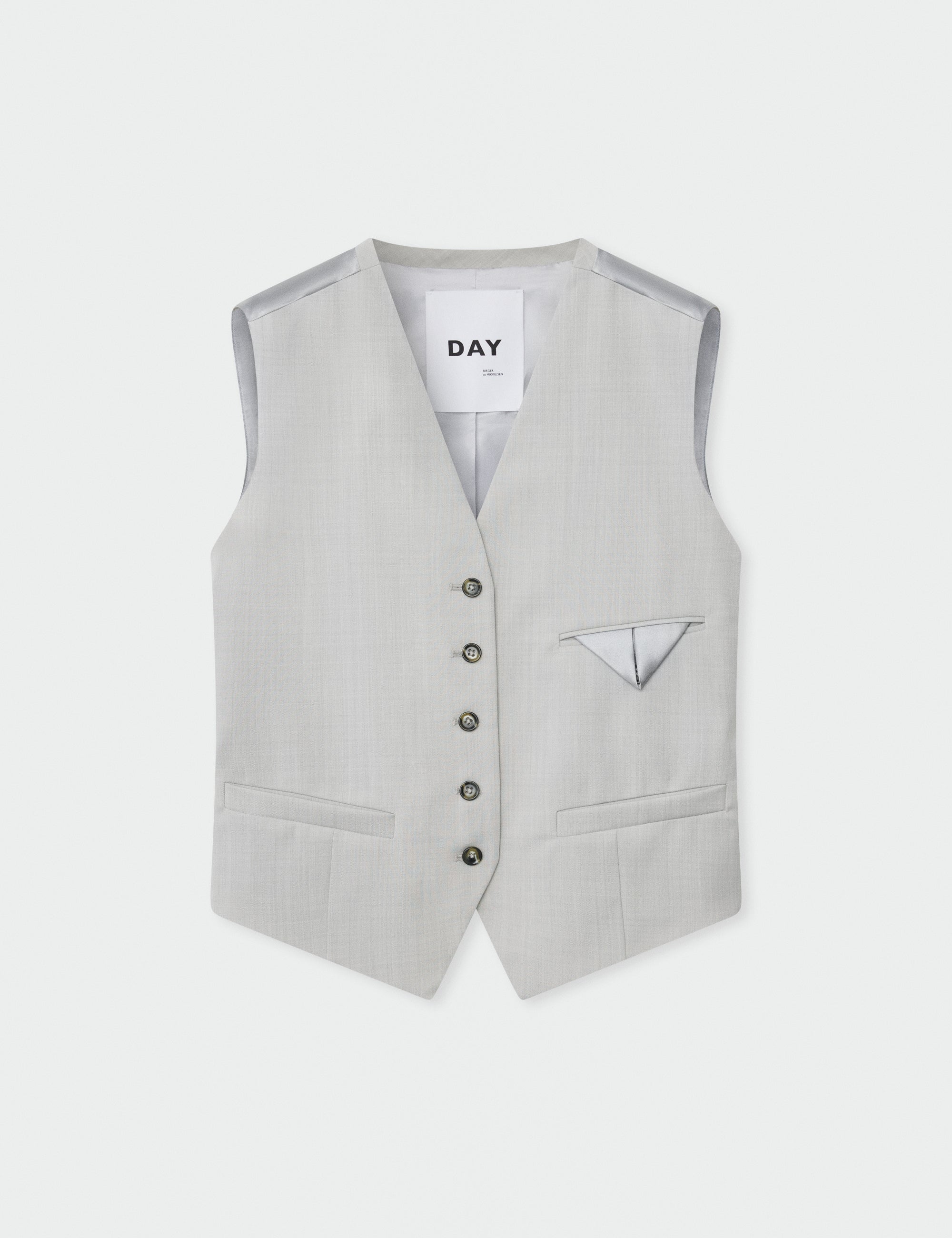 DAY Birger ét Mikkelsen Gilbert - Classic Wool Blend Waistcoat 500132 MISTY BLUE MELANGE