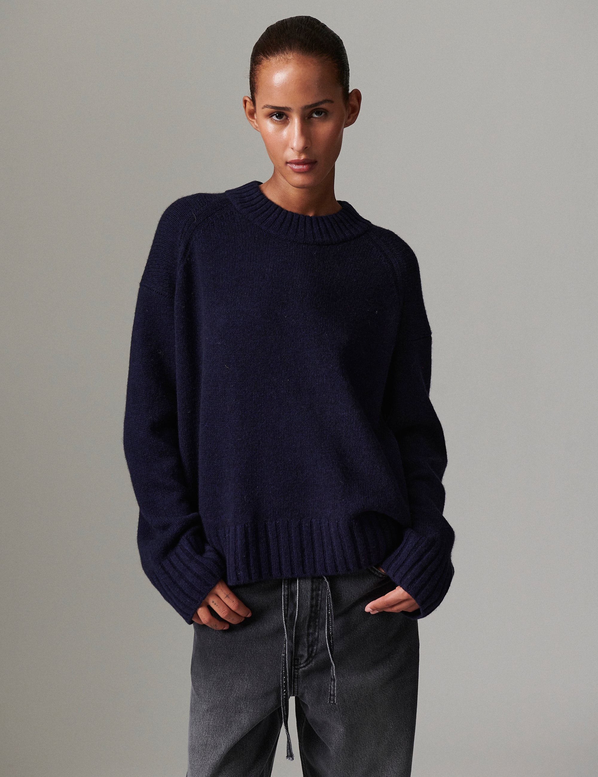 DAY Birger ét Mikkelsen Glen - Soft Lamb Pullover 194020 DARK SAPPHIRE.