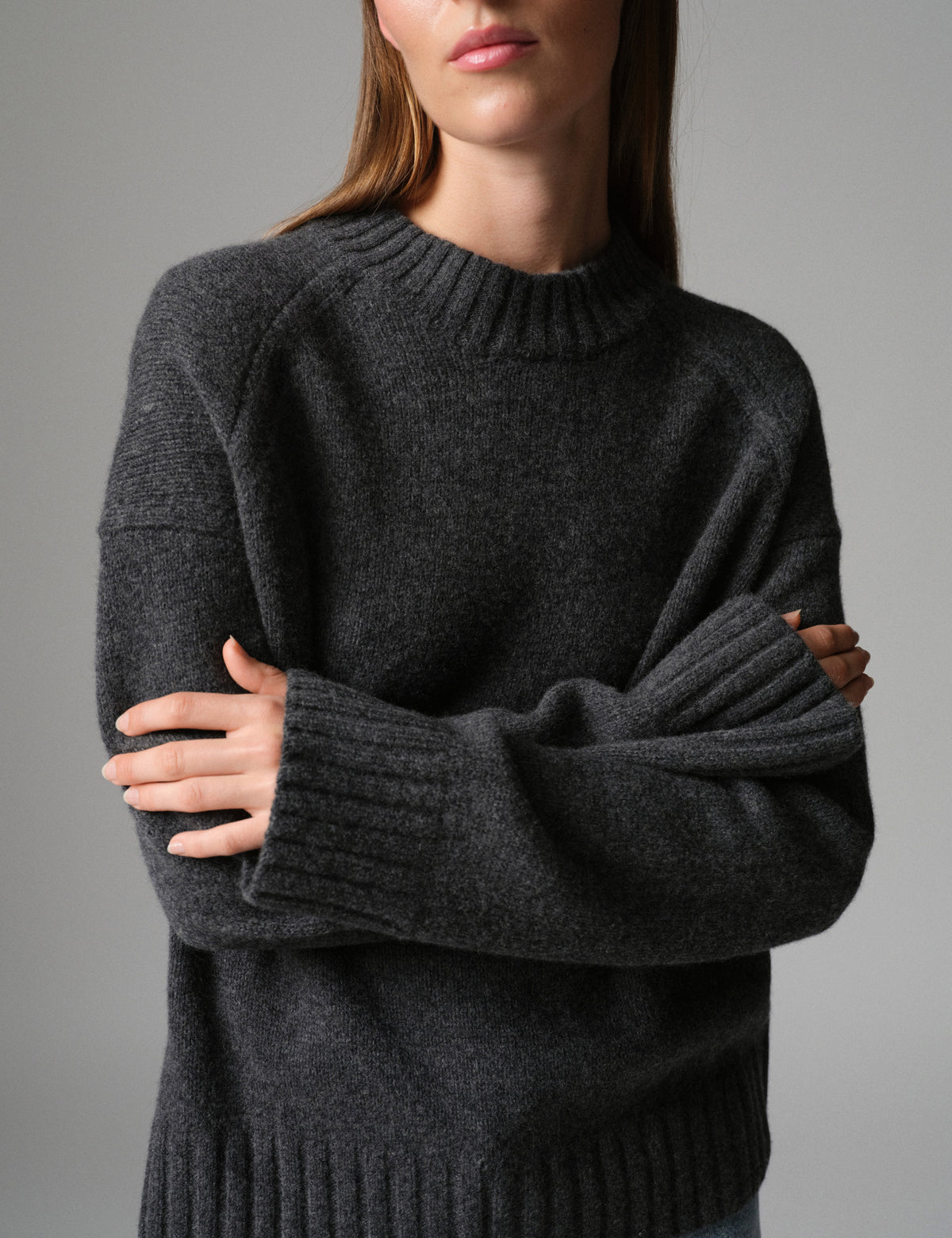 DAY Birger ét Mikkelsen Glen - Soft Lamb Pullover 500003 Dark Grey Melange