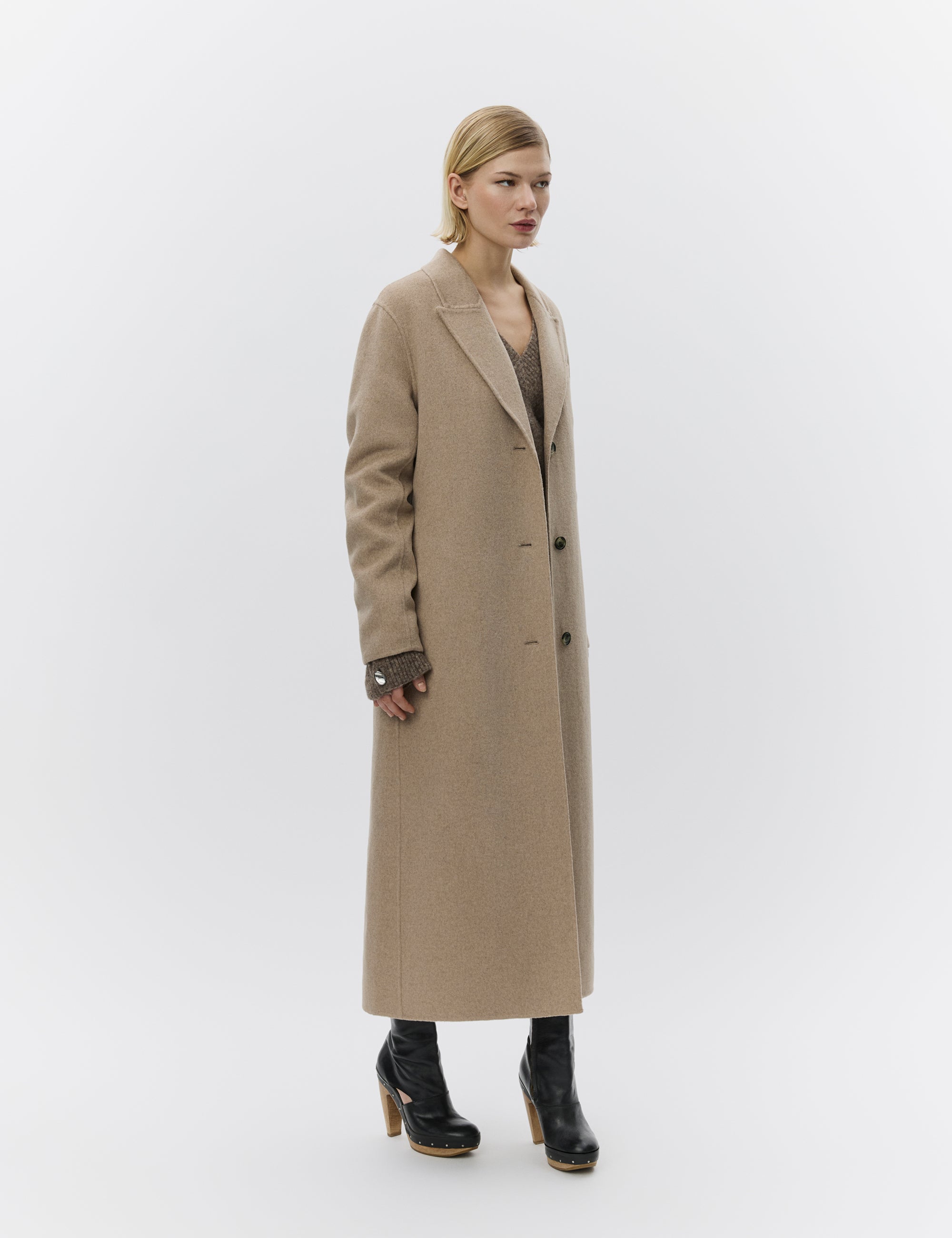 DAY Birger ét Mikkelsen Gloria - Double Faced Wool Coats 500001 BEIGE MELANGE