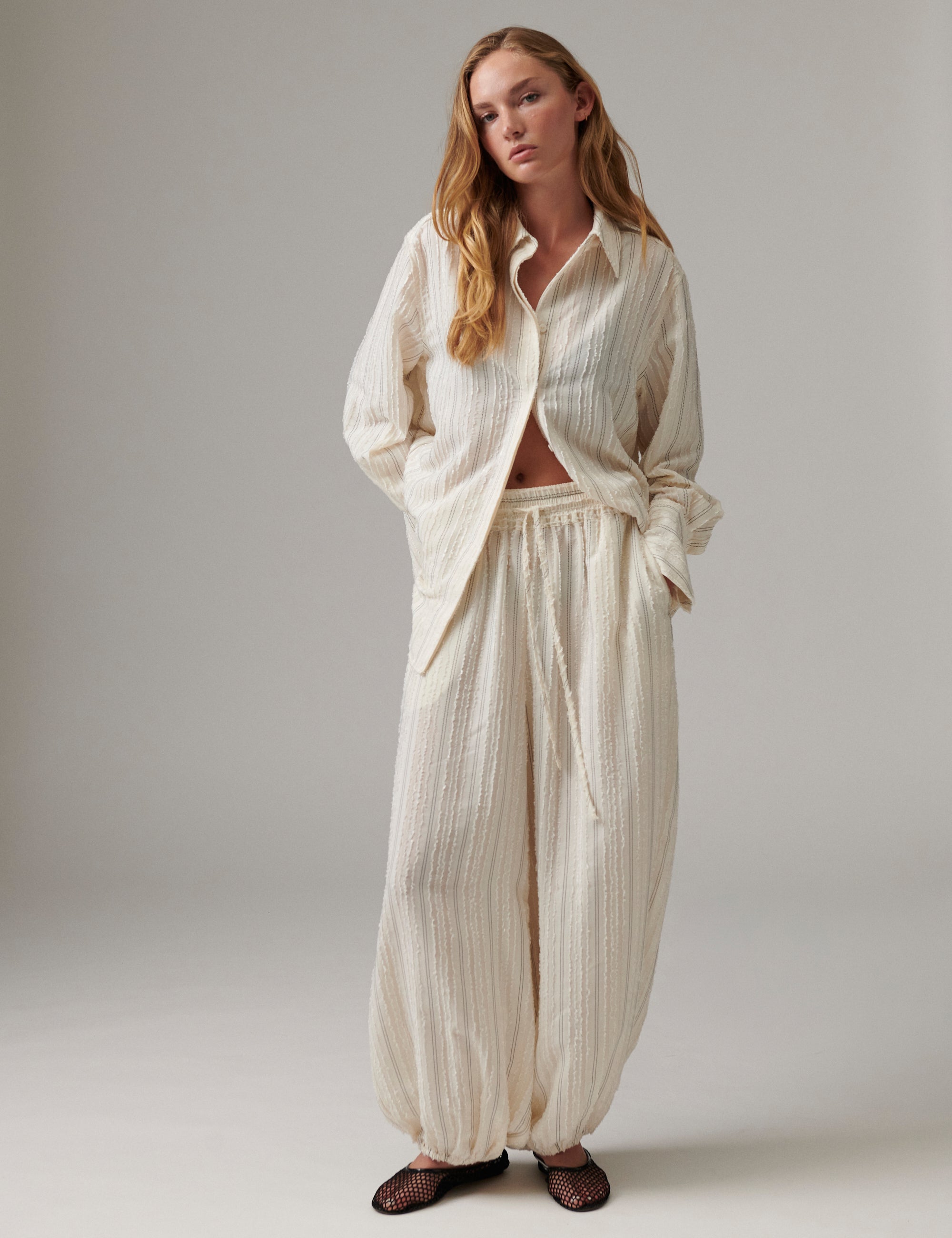 DAY Birger ét Mikkelsen Harsha - Raw Stripes - Pants Pants 01022 Jet Stream
