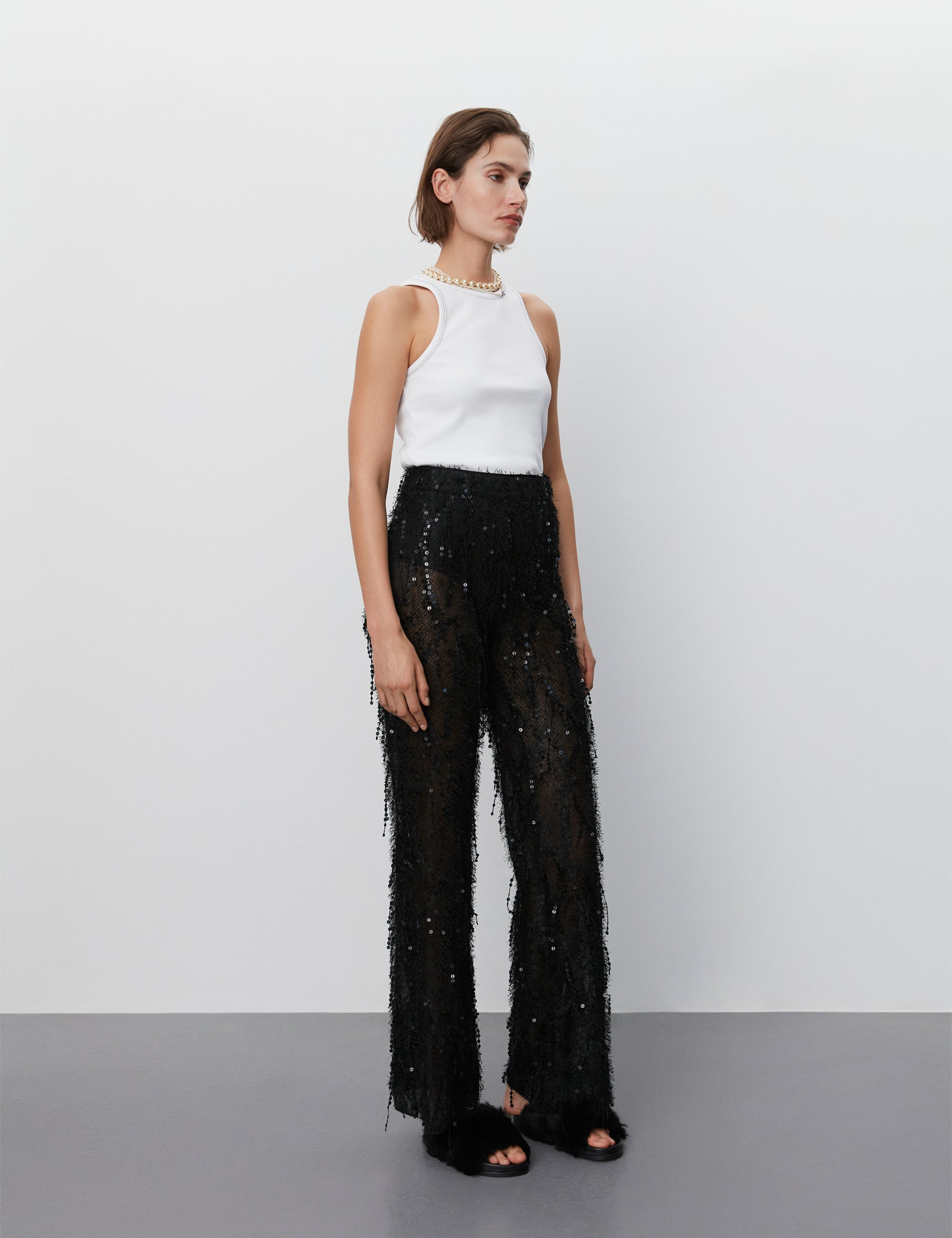 DAY Birger ét Mikkelsen Kaysa - Sparkling Texture Pants 190303 Black