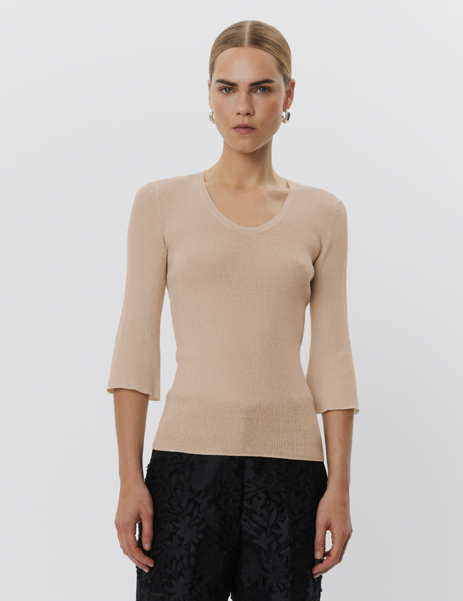 DAY Birger ét Mikkelsen Lando - Cotton Base Tops & T-Shirts 151304 HUMUS