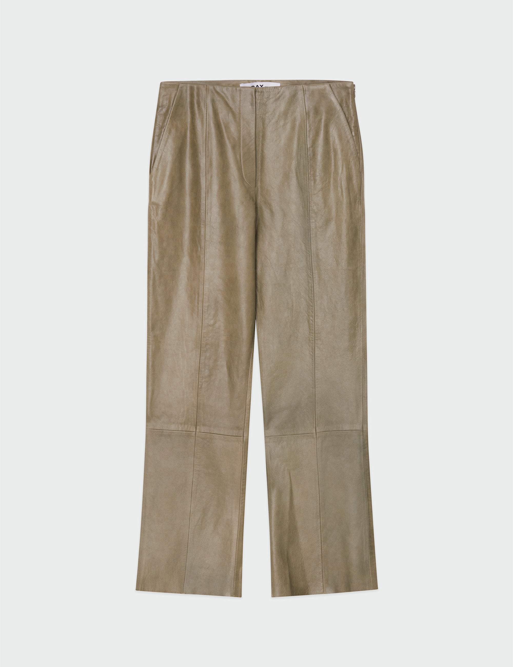 DAY Birger ét Mikkelsen Lenni - Crinkled Leather Pants 140114 CELADON GREEN