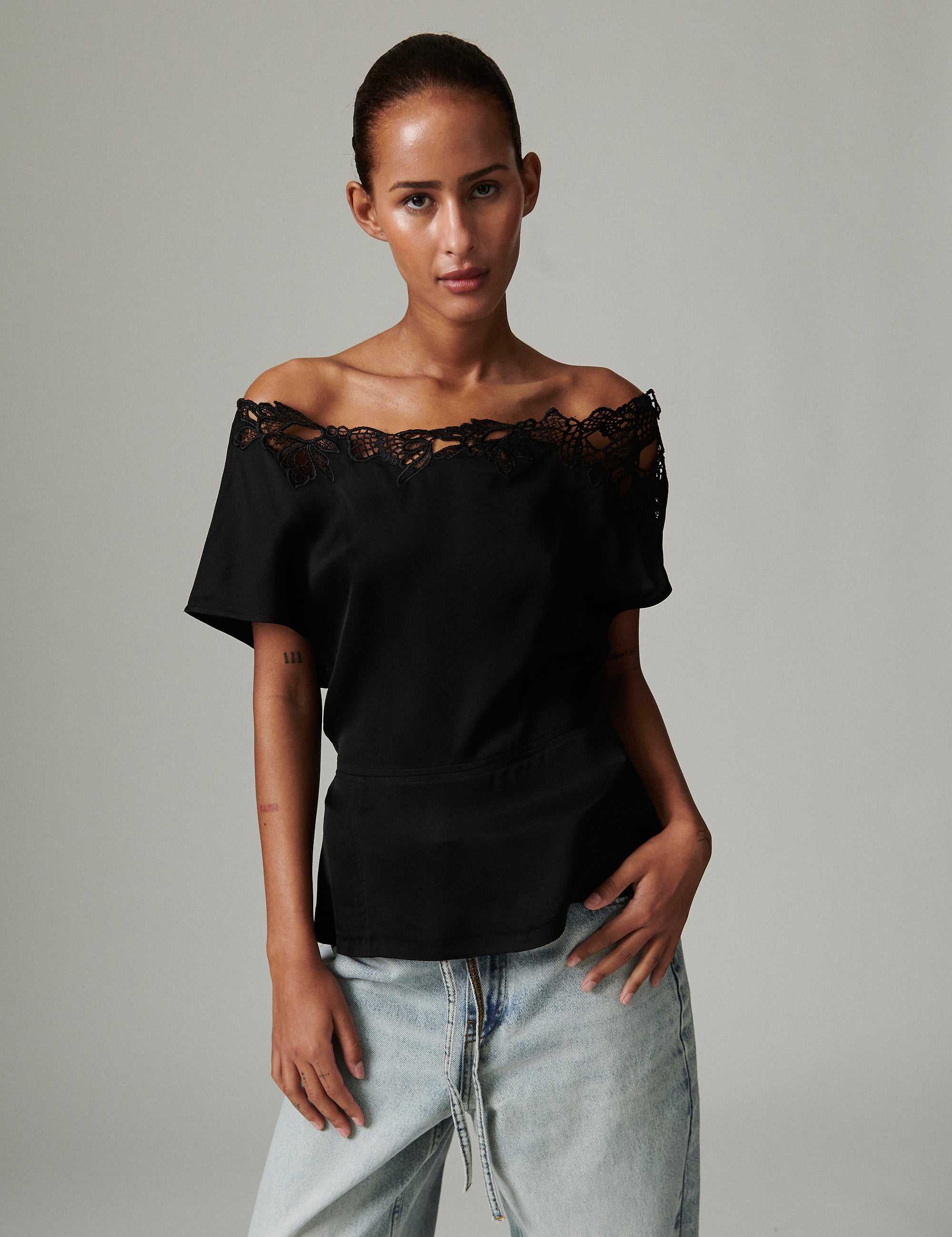DAY Birger ét Mikkelsen Lesto - Matte Crepe - Top Top 190303 Black