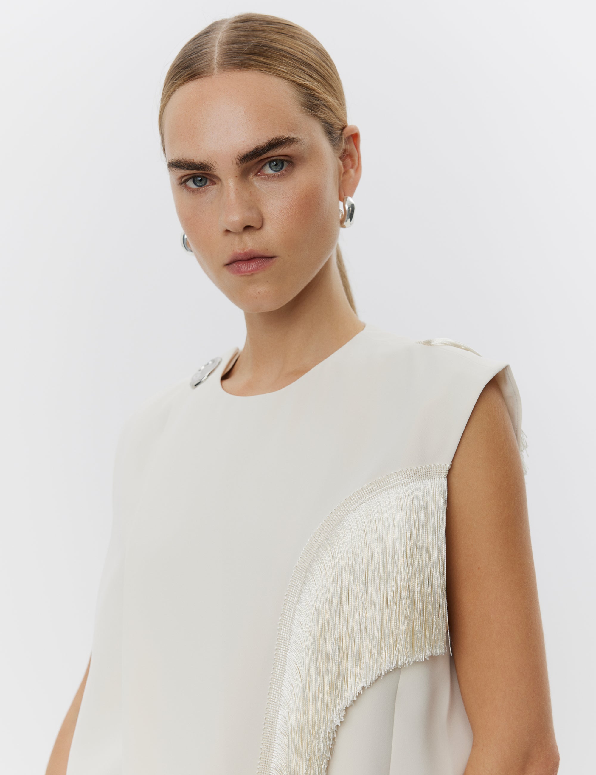 DAY Birger ét Mikkelsen Levy - Classic Gabardine Waistcoat 01002 Ivory Shade