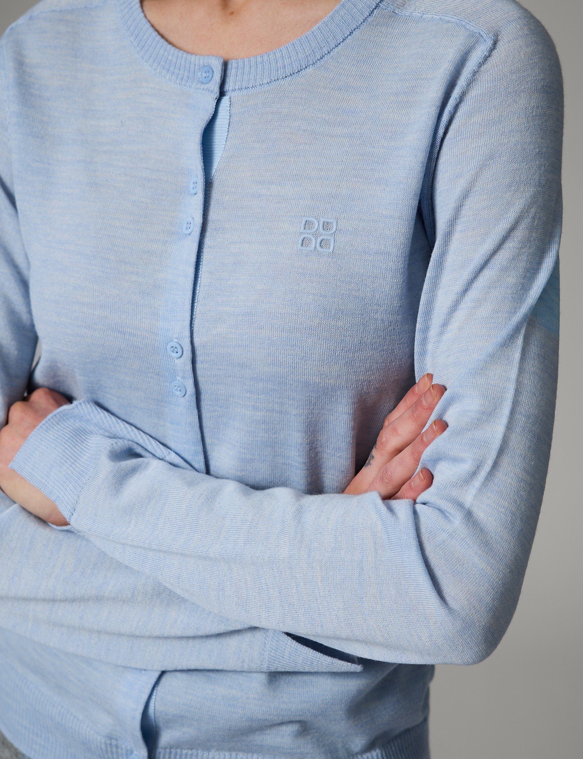 DAY Birger ét Mikkelsen Luna - Daily Elements Cardigan 500005 LIGHT BLUE MELANGE