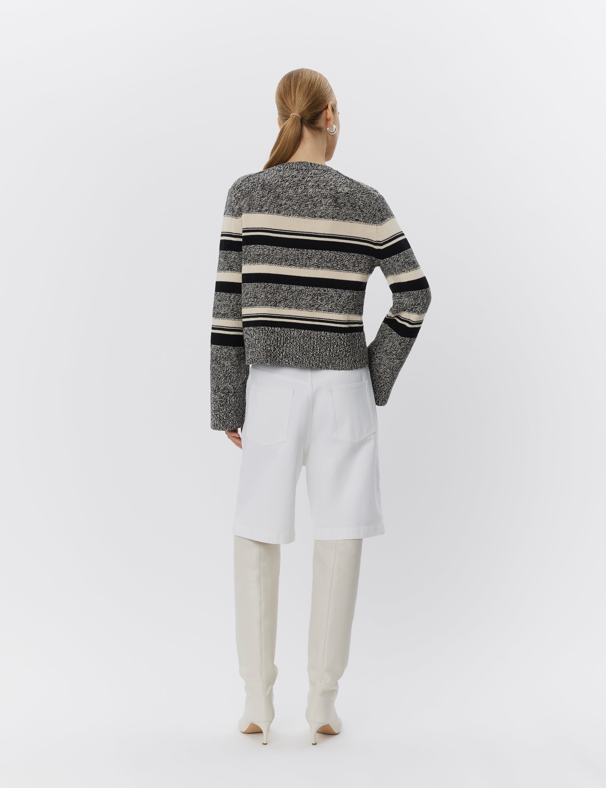 DAY Birger ét Mikkelsen Lynne - Mercerized Cotton Pullover 500015 BLACK MIX