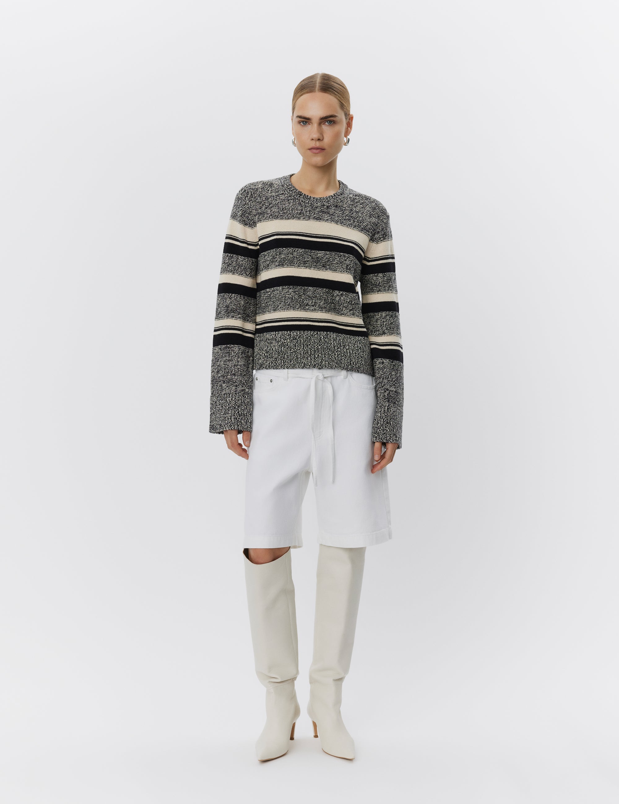 DAY Birger ét Mikkelsen Lynne - Mercerized Cotton Pullover 500015 BLACK MIX