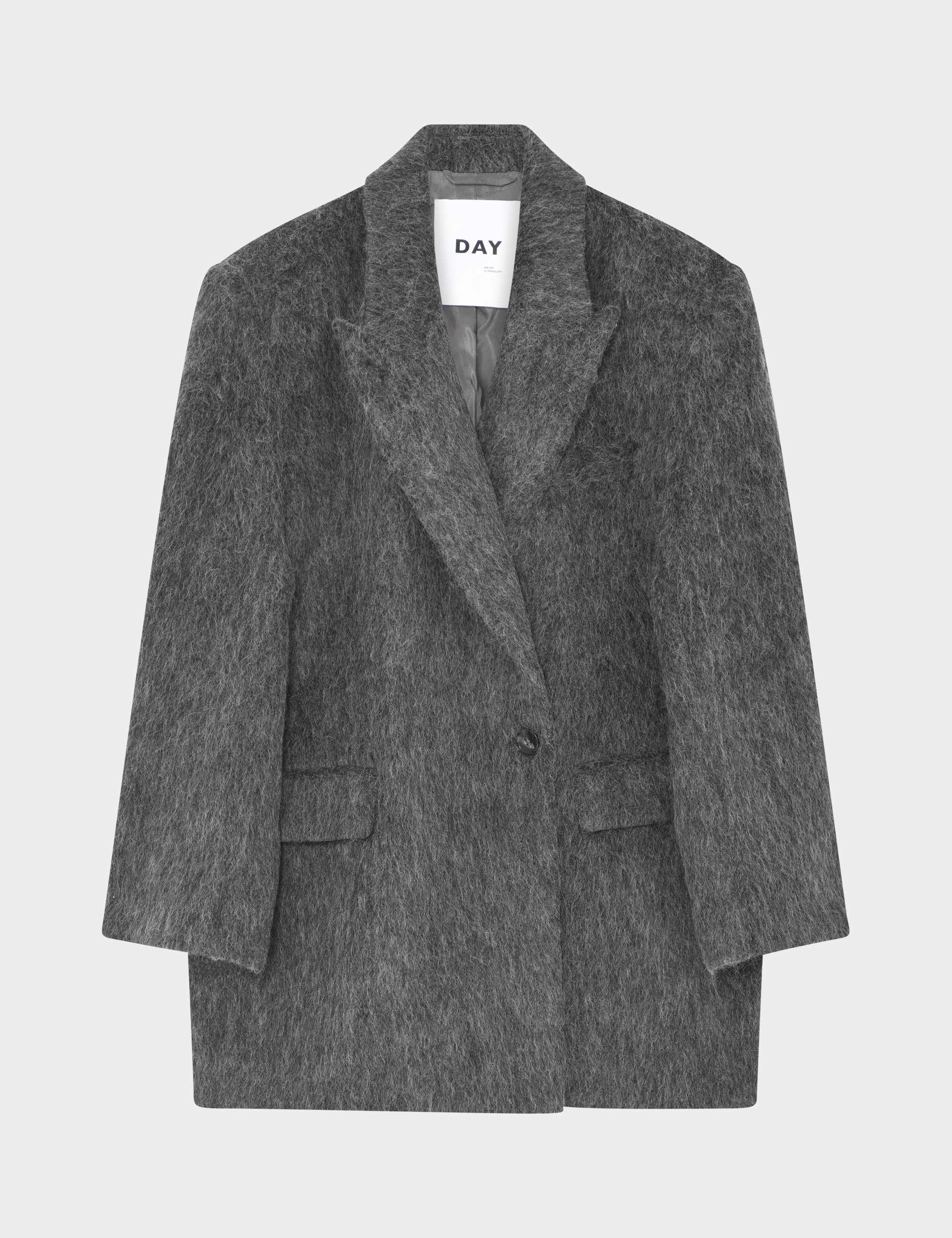 DAY Birger ét Mikkelsen Madrid - Hairy Wool Coats 500006 MEDIUM GREY MELANGE