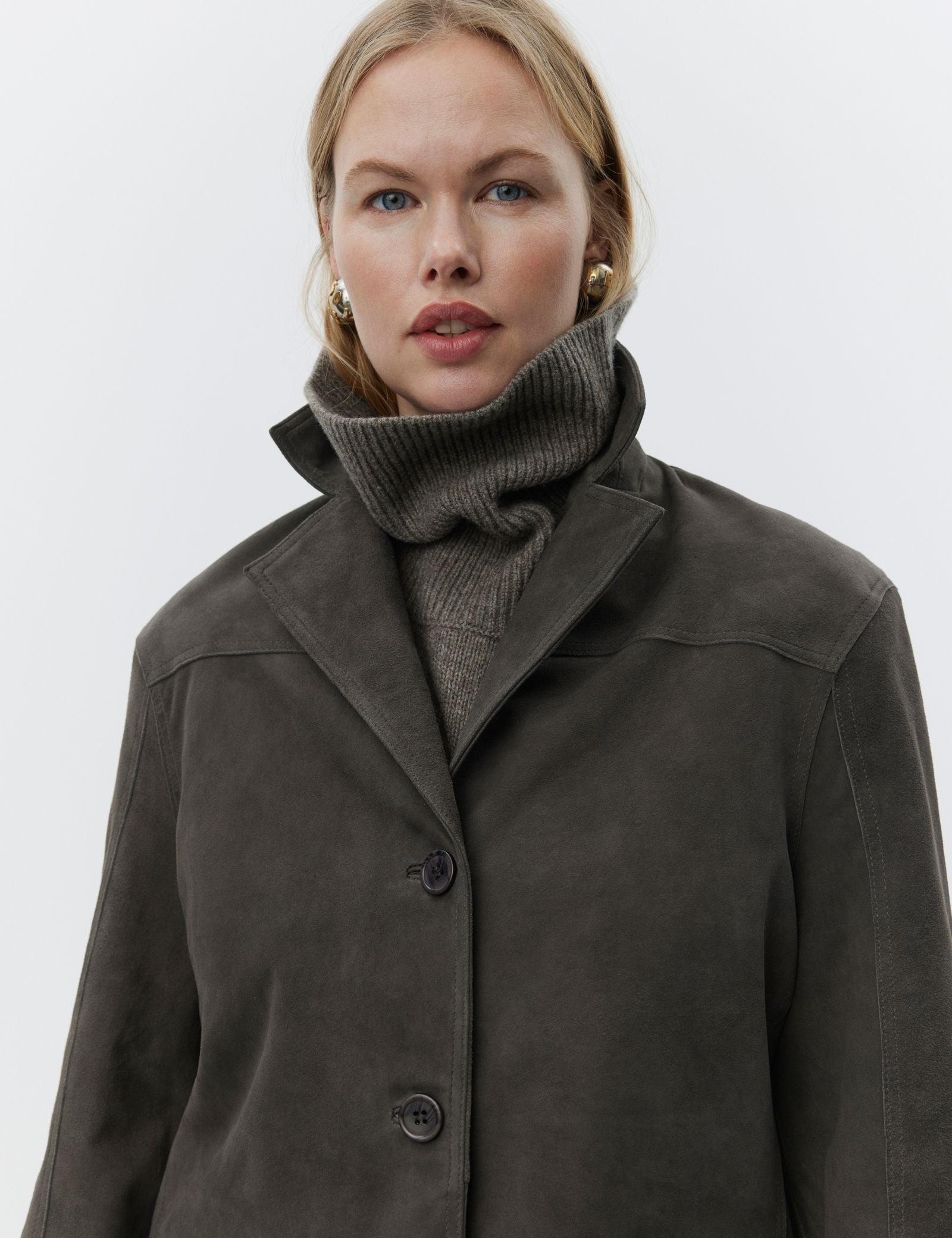 DAY Birger ét Mikkelsen Marcela - Suede Coats & Jackets 191103 ESPRESSO