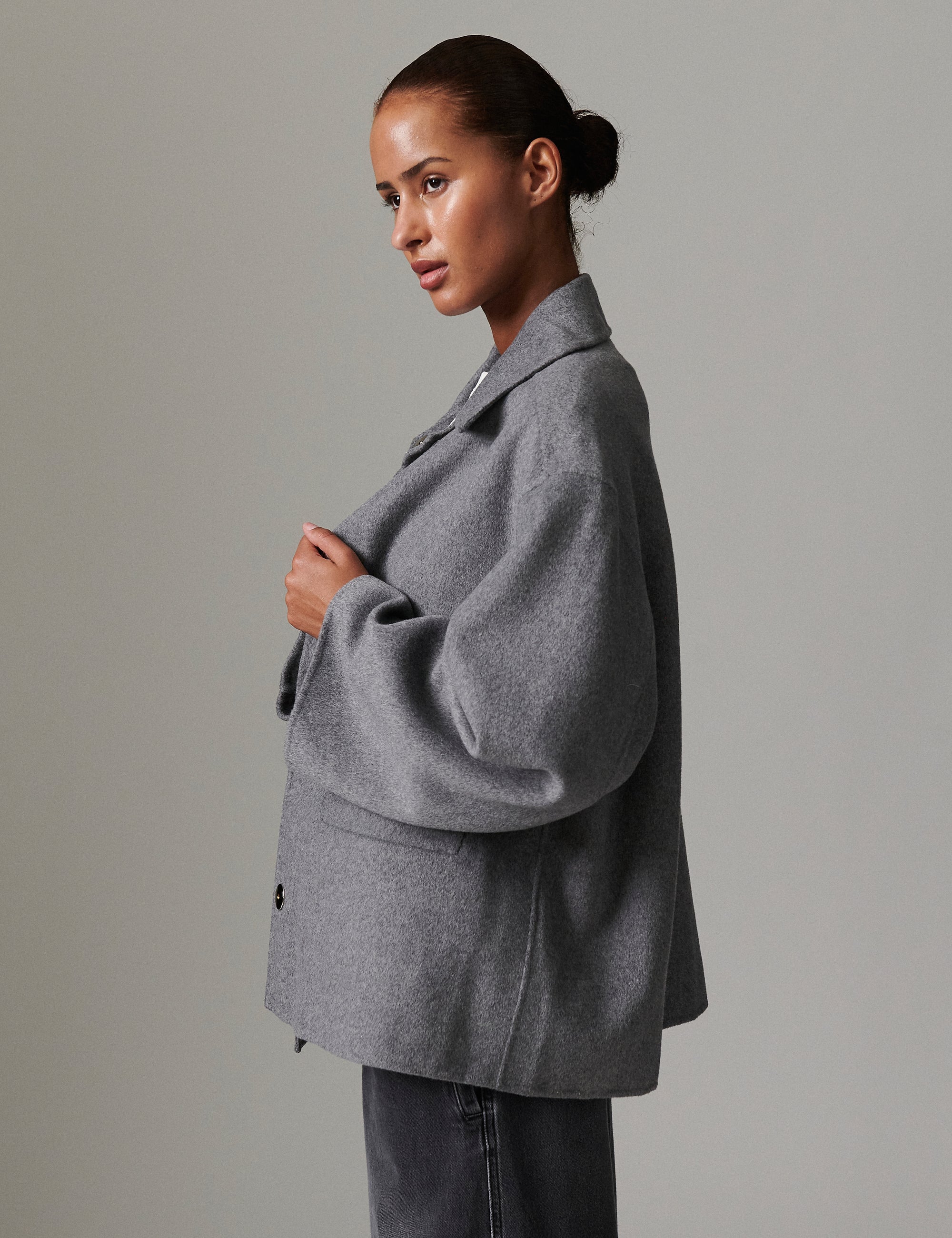 DAY Birger ét Mikkelsen Matteo - Double faced Wool Coats & Jackets 500006 Medium Grey Melange
