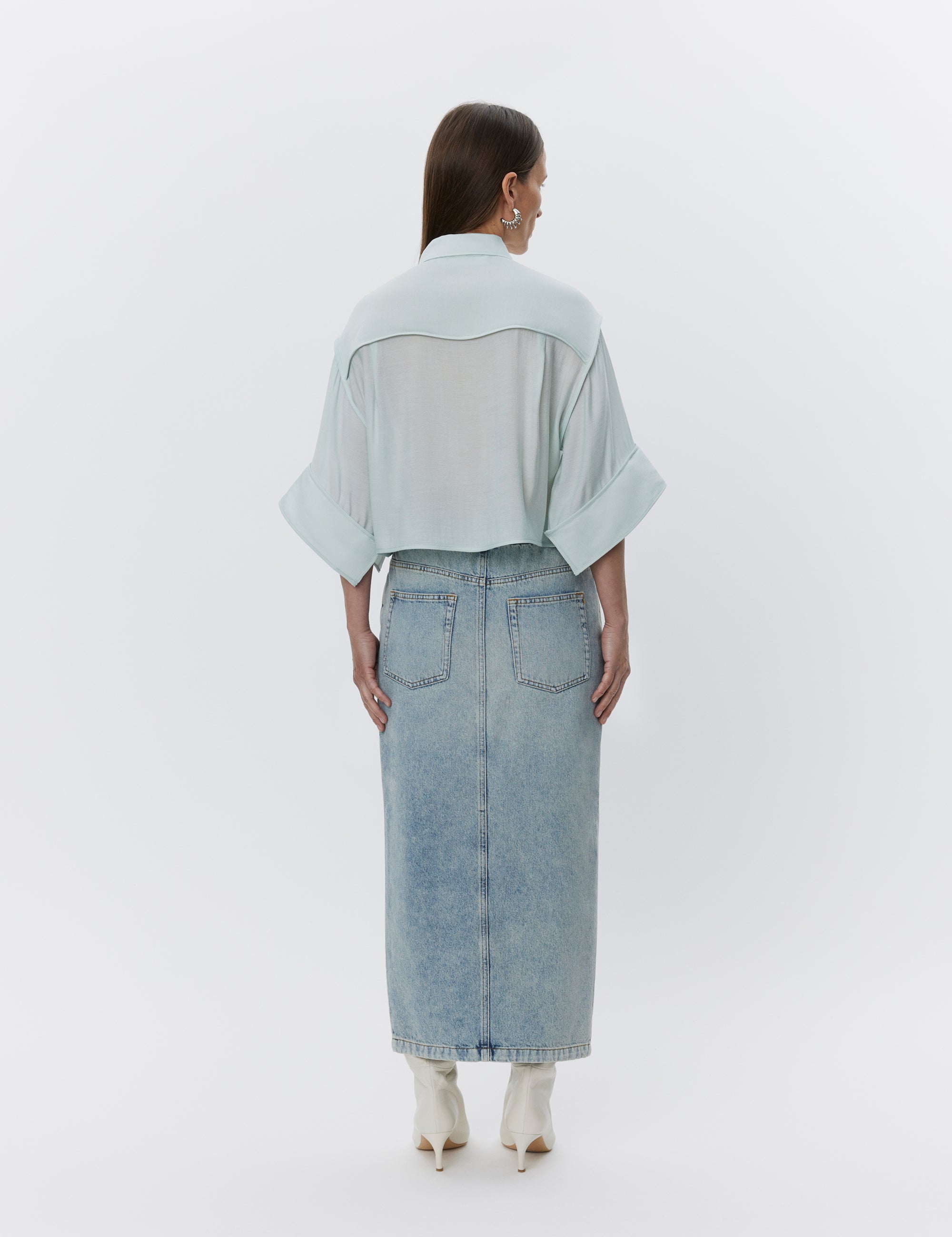 DAY Birger ét Mikkelsen Niki - Vintage Blue Denim Skirt 500139 VINTAGE BLUE