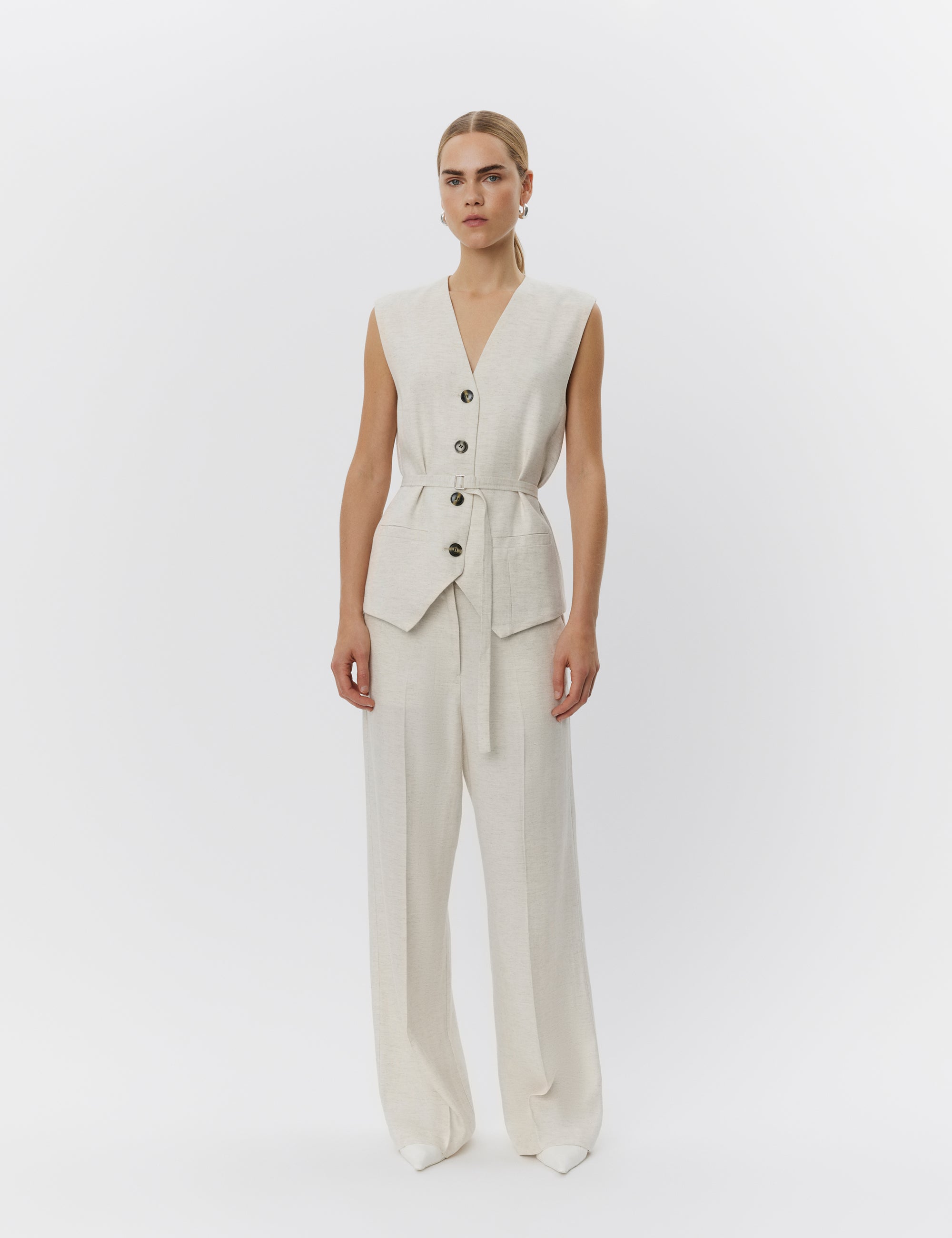 DAY Birger ét Mikkelsen Palmer - Summer Tweed Waistcoat 120110 PISTACHIO SHELL.