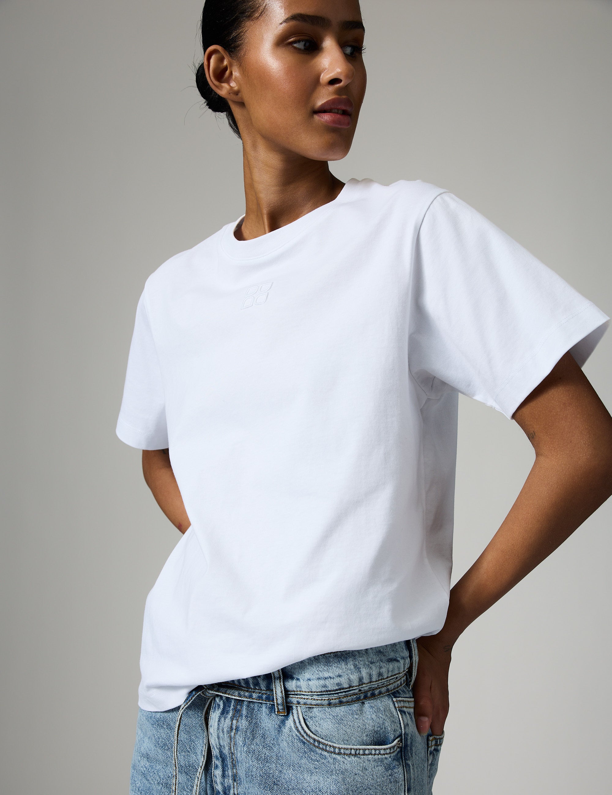 DAY Birger ét Mikkelsen Parry - Heavy Jersey T-shirt 110601 Bright White