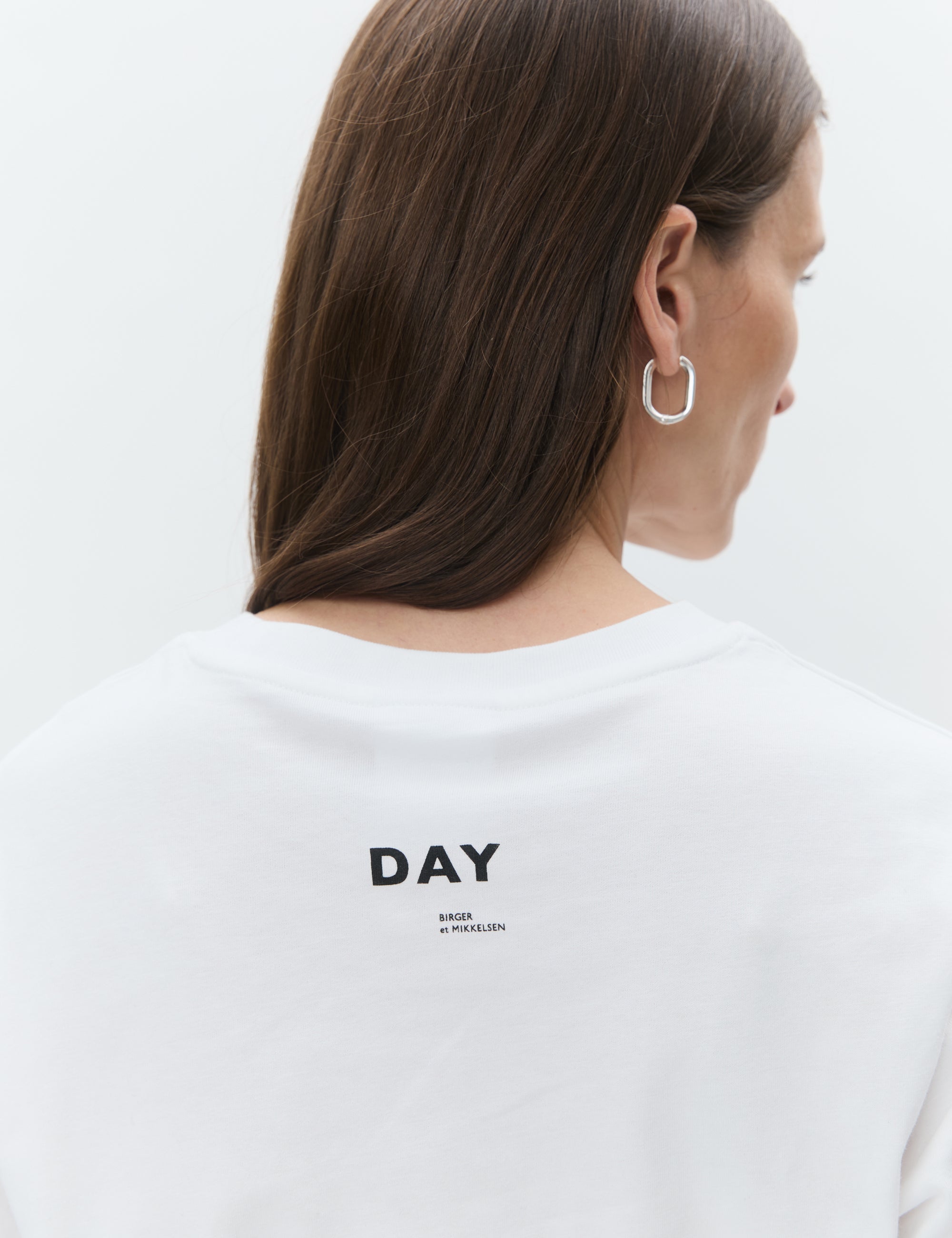 DAY Birger ét Mikkelsen Parry - Heavy Jersey RD Tops & T-Shirts 110601 Bright White