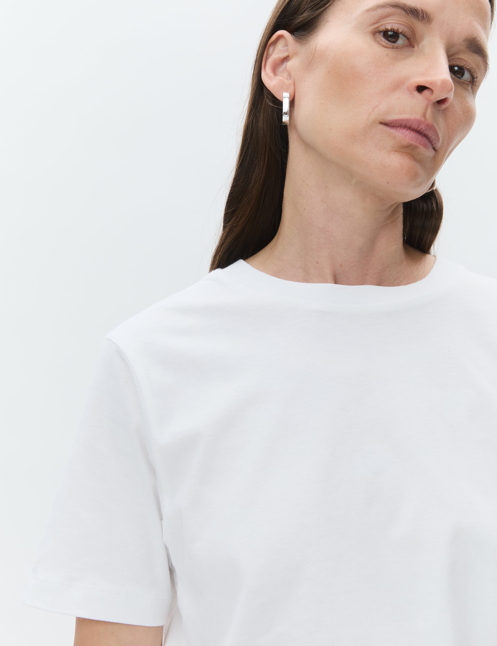 DAY Birger ét Mikkelsen Parry - Heavy Jersey RD Tops & T-Shirts 110601 Bright White