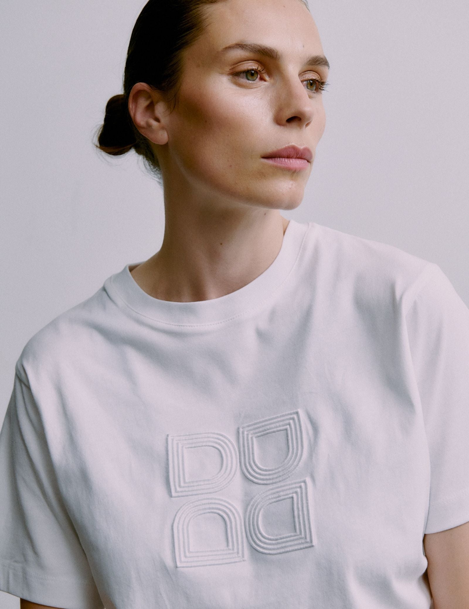 DAY Birger ét Mikkelsen Parry Logo- Heavy Jersey Tops & T-Shirts 110601 BRIGHT WHITE