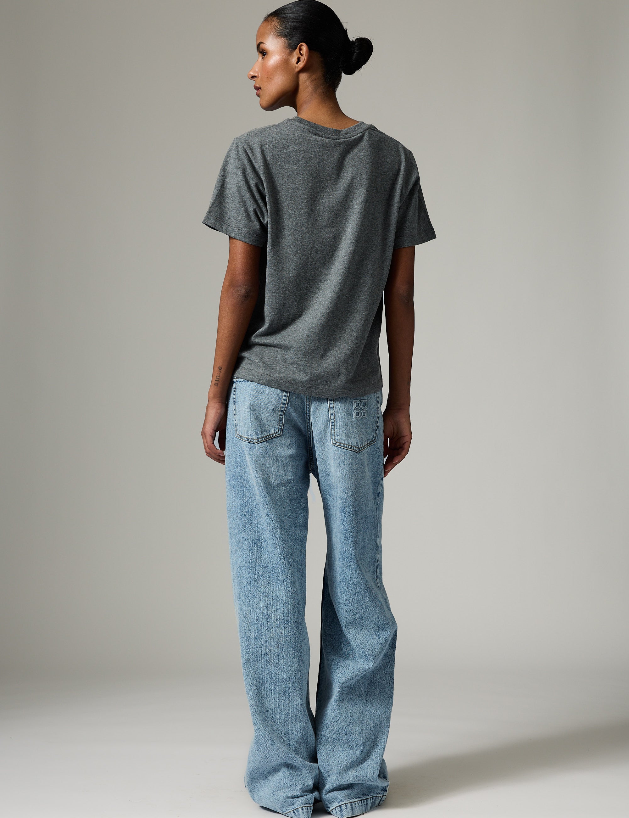 DAY Birger ét Mikkelsen Parry Logo- Heavy Jersey Tops & T-Shirts 500006 Medium Grey Melange