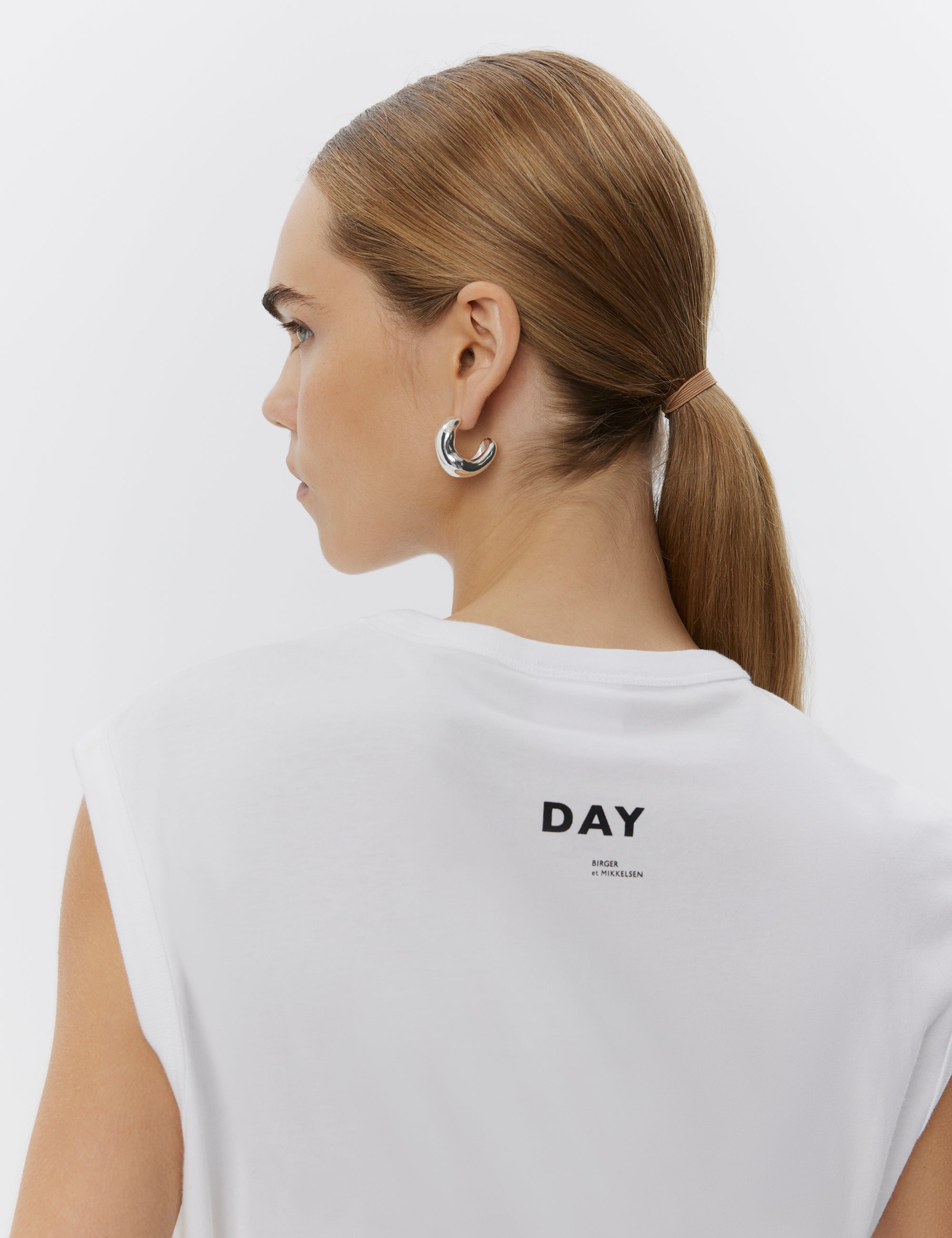 DAY Birger ét Mikkelsen Pedro - Heavy Jersey Tops & T-Shirts 110601 BRIGHT WHITE