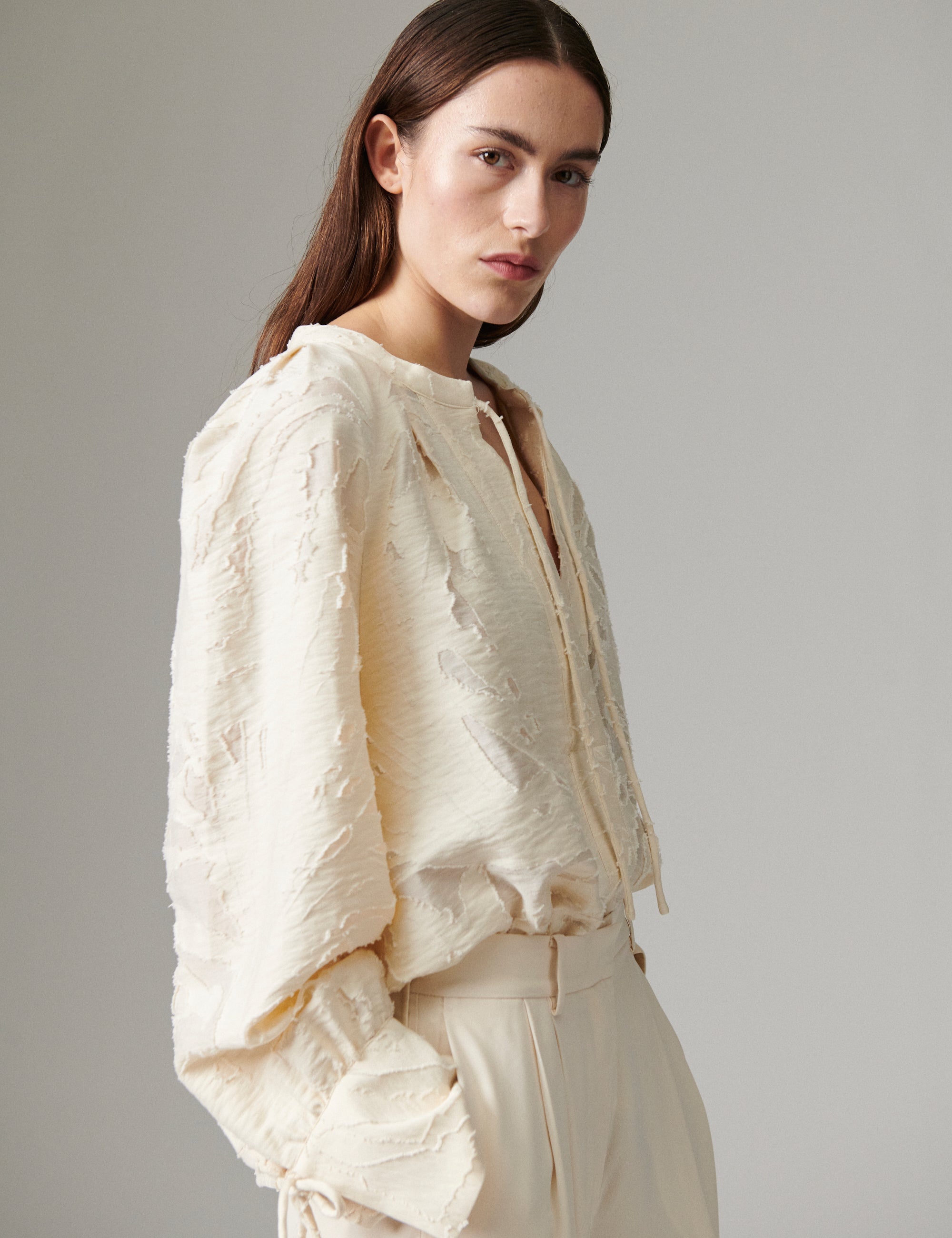 DAY Birger ét Mikkelsen Penka - Raw Jacquard - Blouse Blouse 110605 Jet Stream