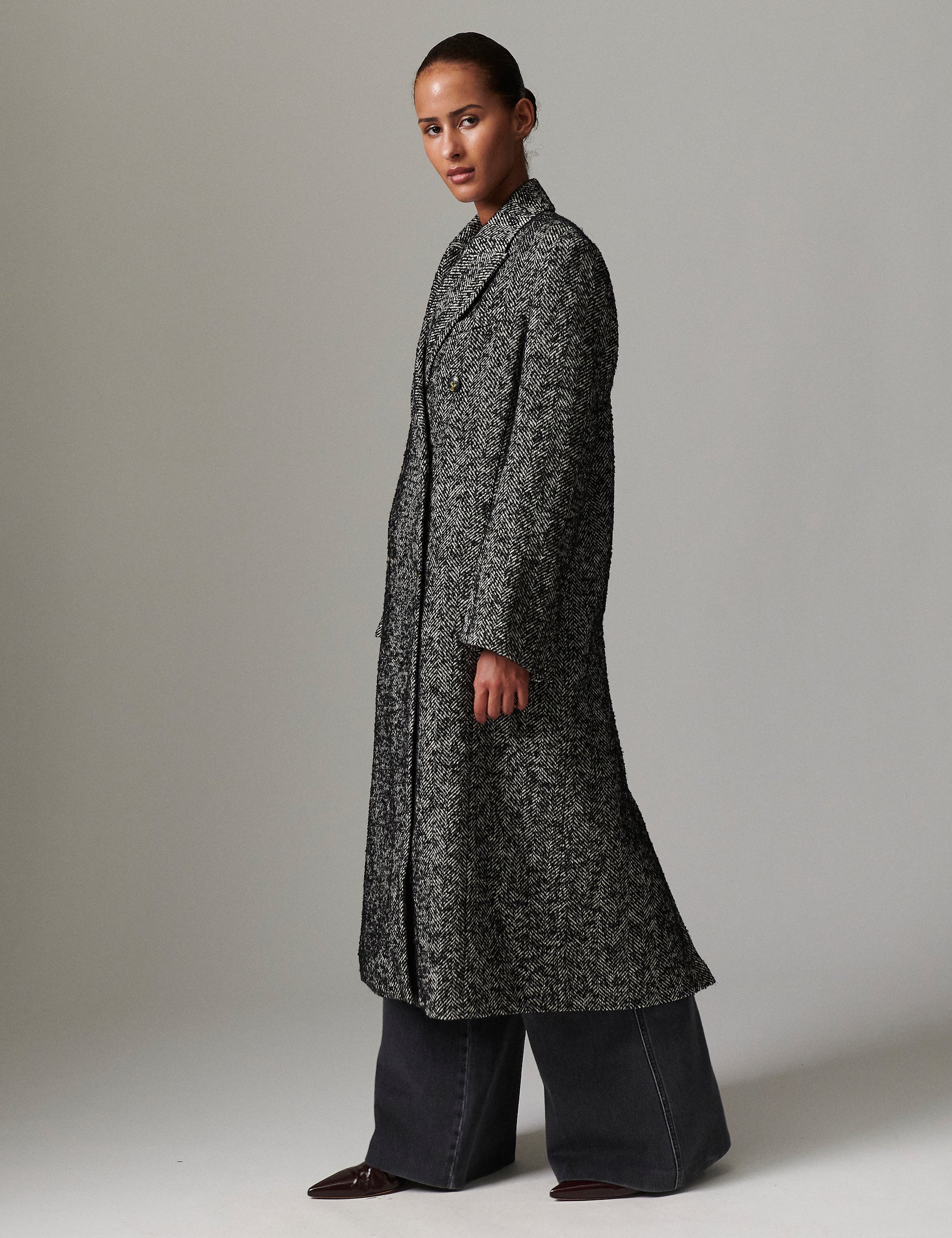 DAY Birger ét Mikkelsen Philippine - Heavy Slub Wool Coats & Jackets 500015 BLACK MIX