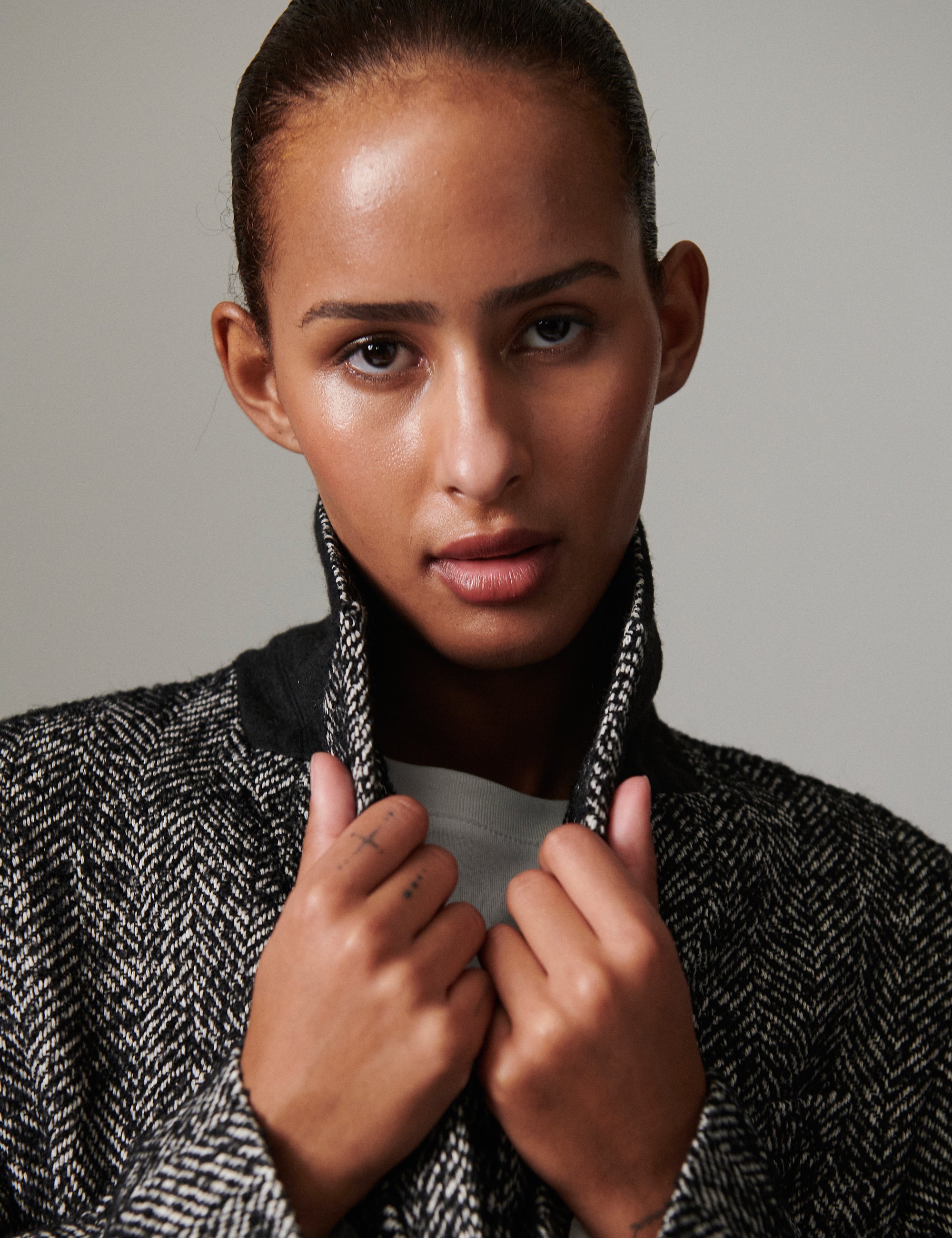 DAY Birger ét Mikkelsen Philippine - Heavy Slub Wool Coats & Jackets 500015 BLACK MIX