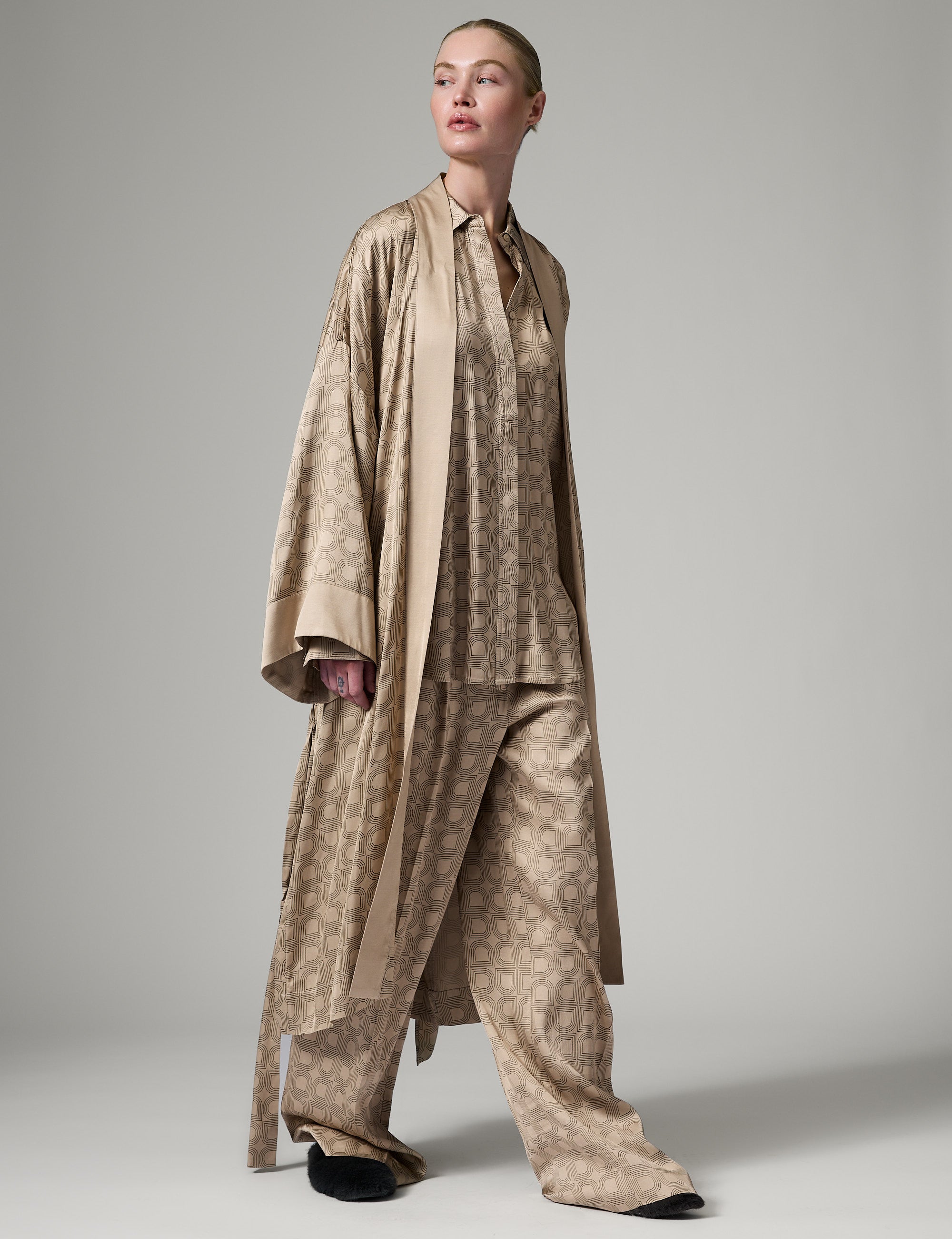 DAY Birger ét Mikkelsen Phoebe - Fluid Viscose Pants 151304 HUMUS