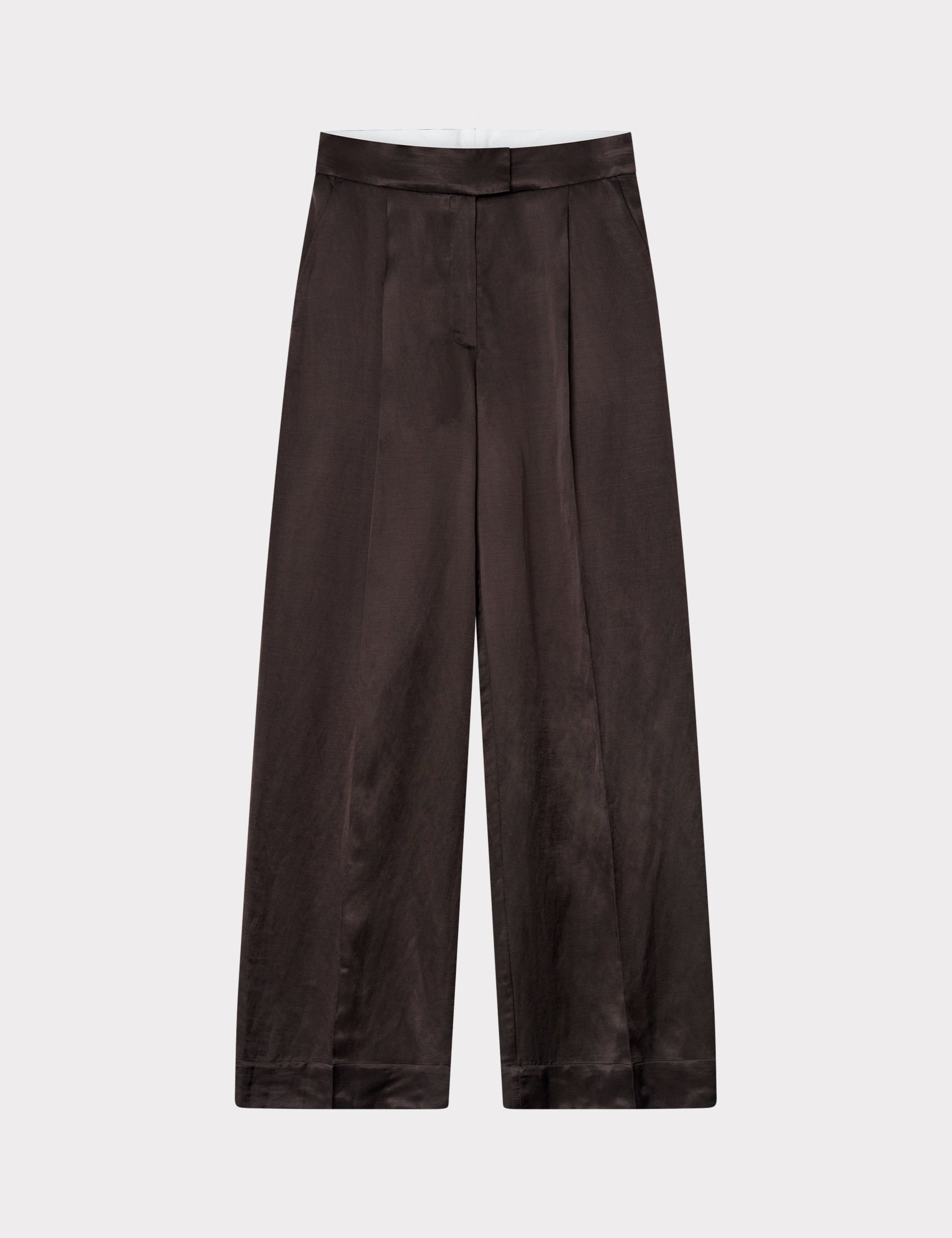 DAY Birger ét Mikkelsen Phoebe - High Shine Blend RD Pants 191103 ESPRESSO