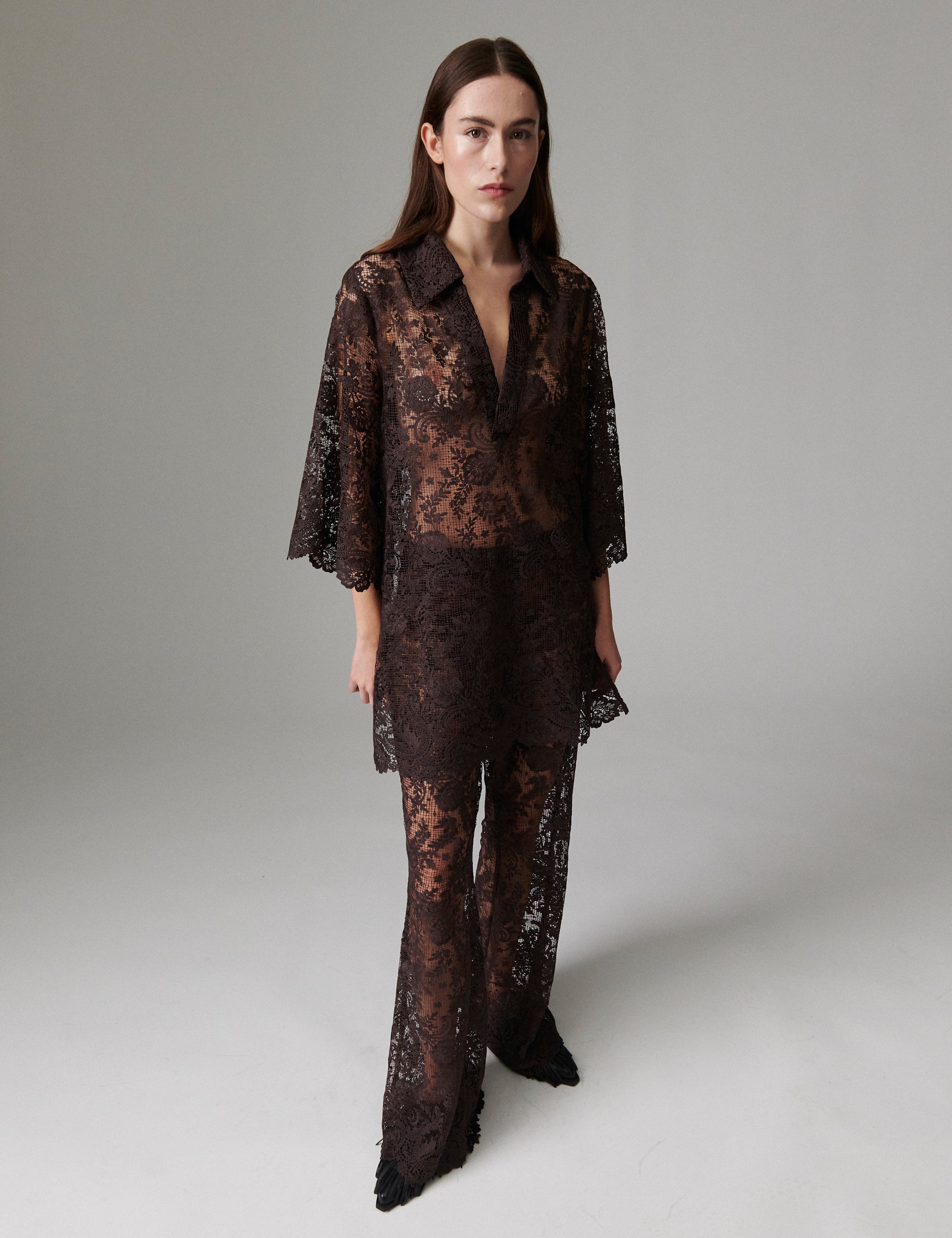 DAY Birger ét Mikkelsen Prima - Day Crochet - Tunic Tunic 190915 Coffee Bean