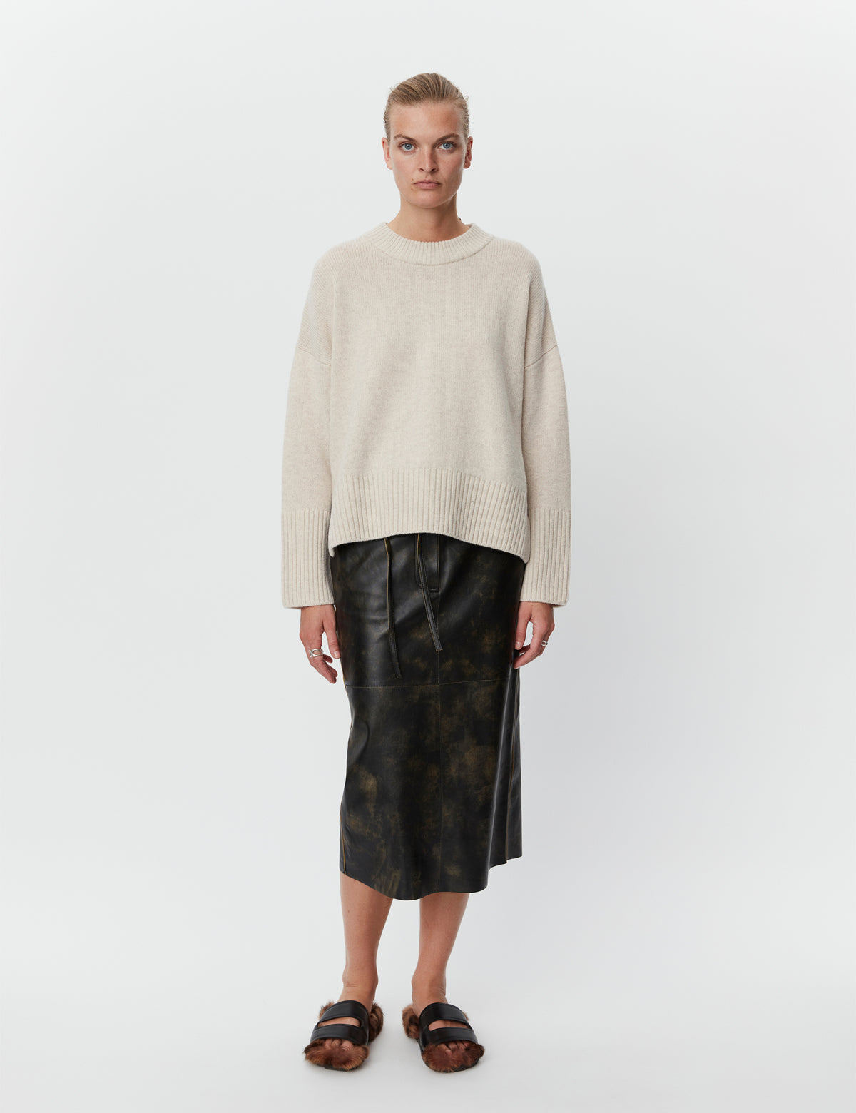 DAY Birger ét Mikkelsen Sherry - Soft Lamb Pullover 500002 CREME MELANGE