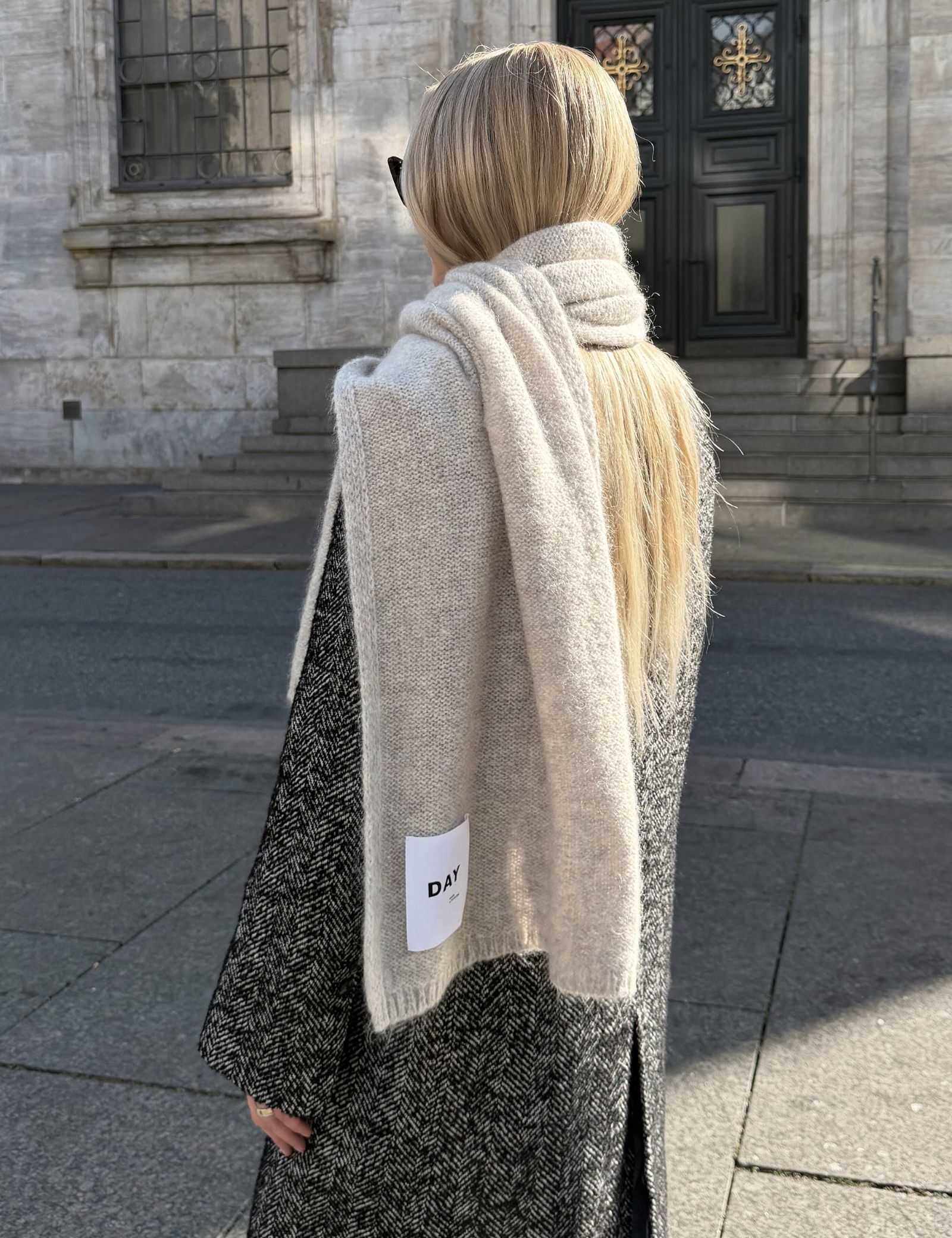 DAY Birger ét Mikkelsen Sine - Soft Mohair Scarf 500036 Light Grey Melange