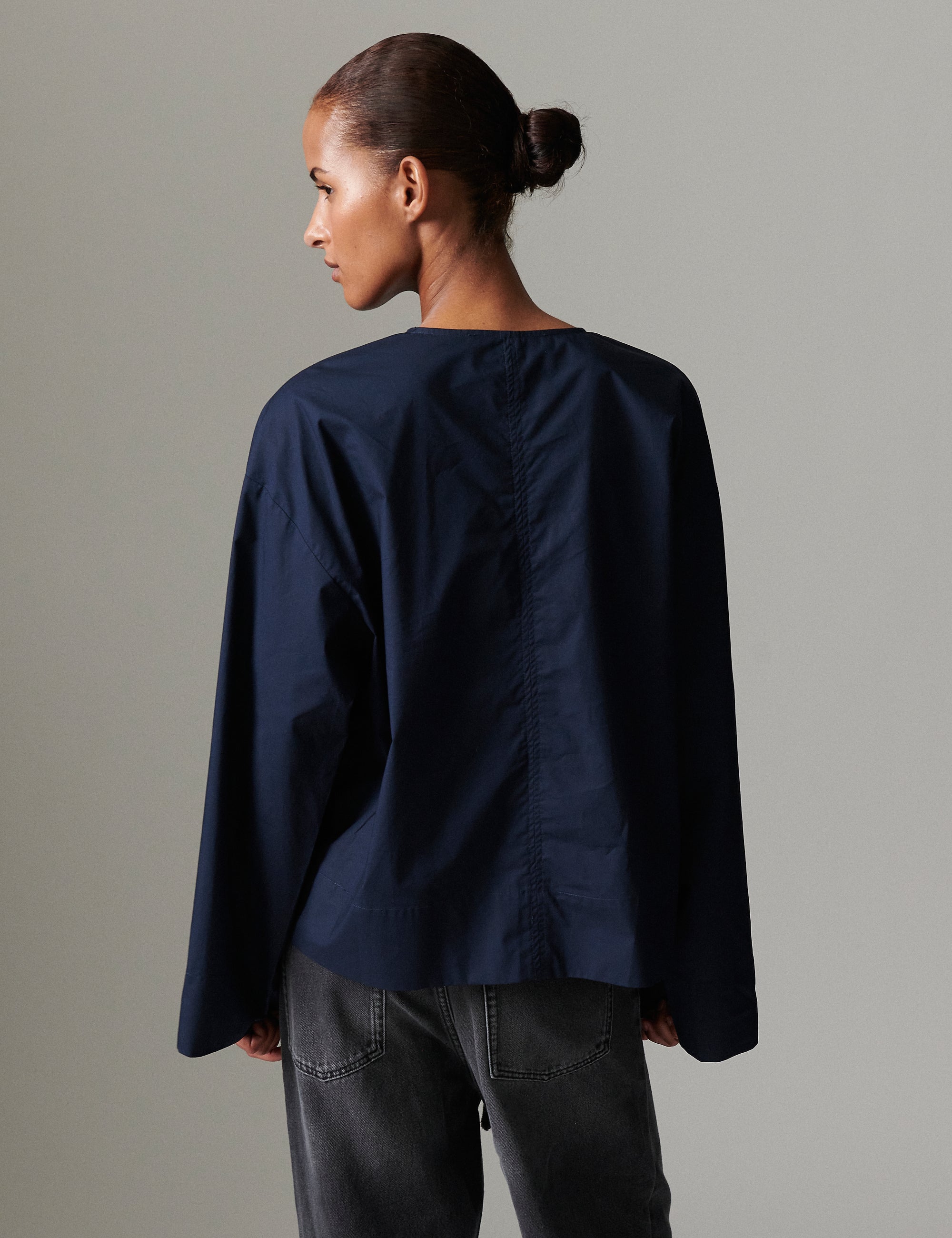 DAY Birger ét Mikkelsen Sivie - Solid cotton Shirts & Blouses 194020 DARK SAPPHIRE.