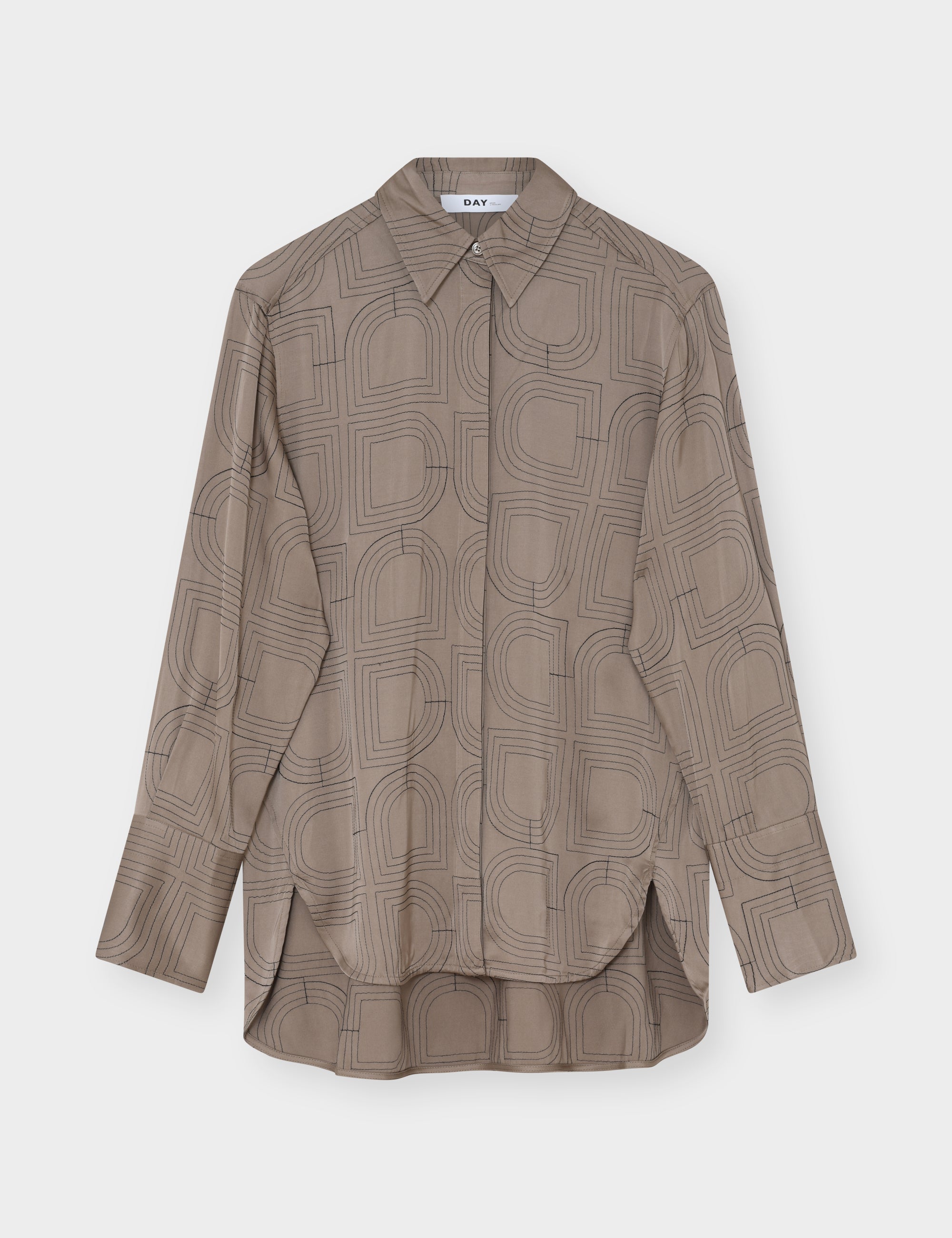 DAY Birger ét Mikkelsen Stella- Fluid Viscose Stitch - Shirt Shirt 181112 Walnut