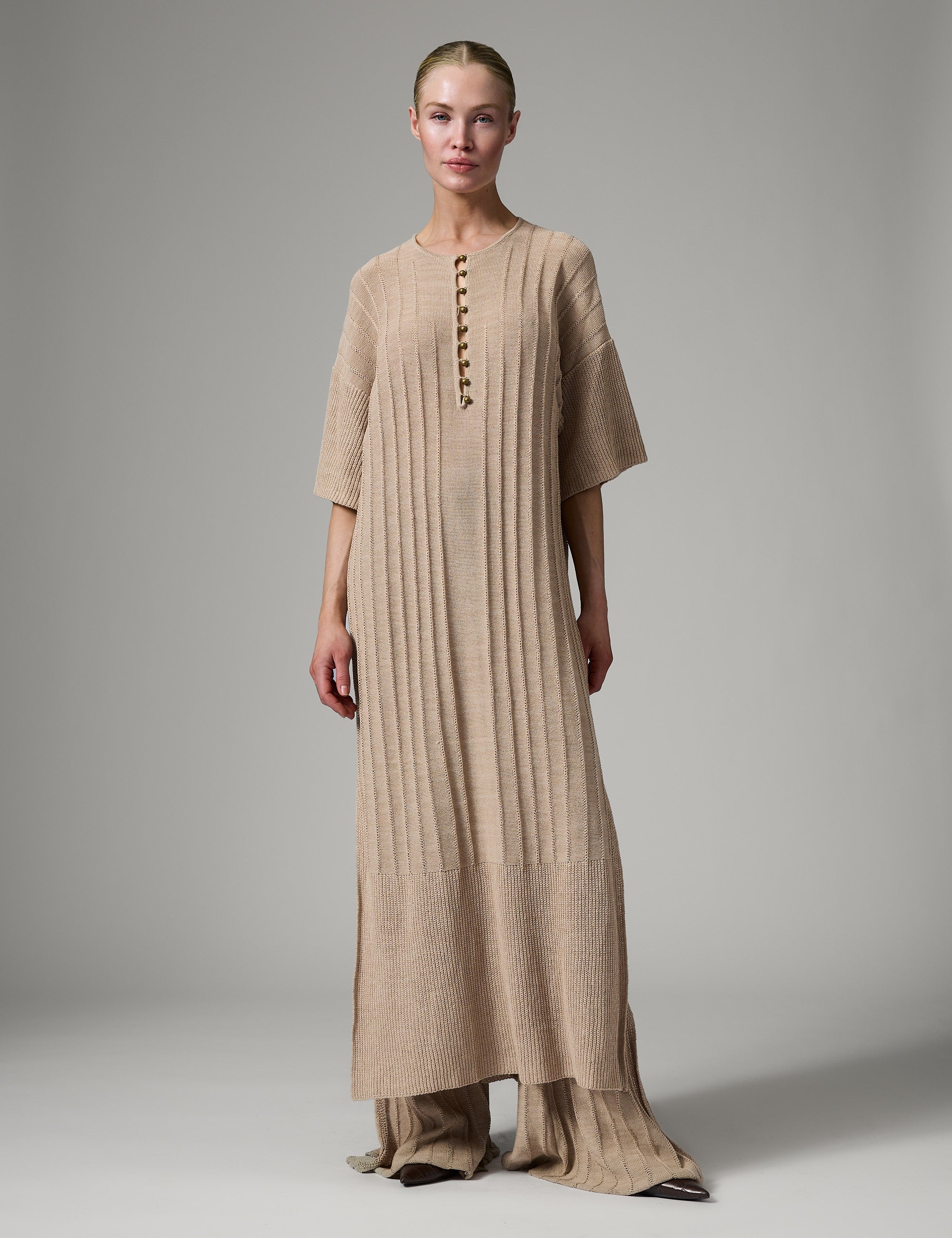 DAY Birger ét Mikkelsen Stellan - Summer Linen Dress 161407 COBBLESTONE