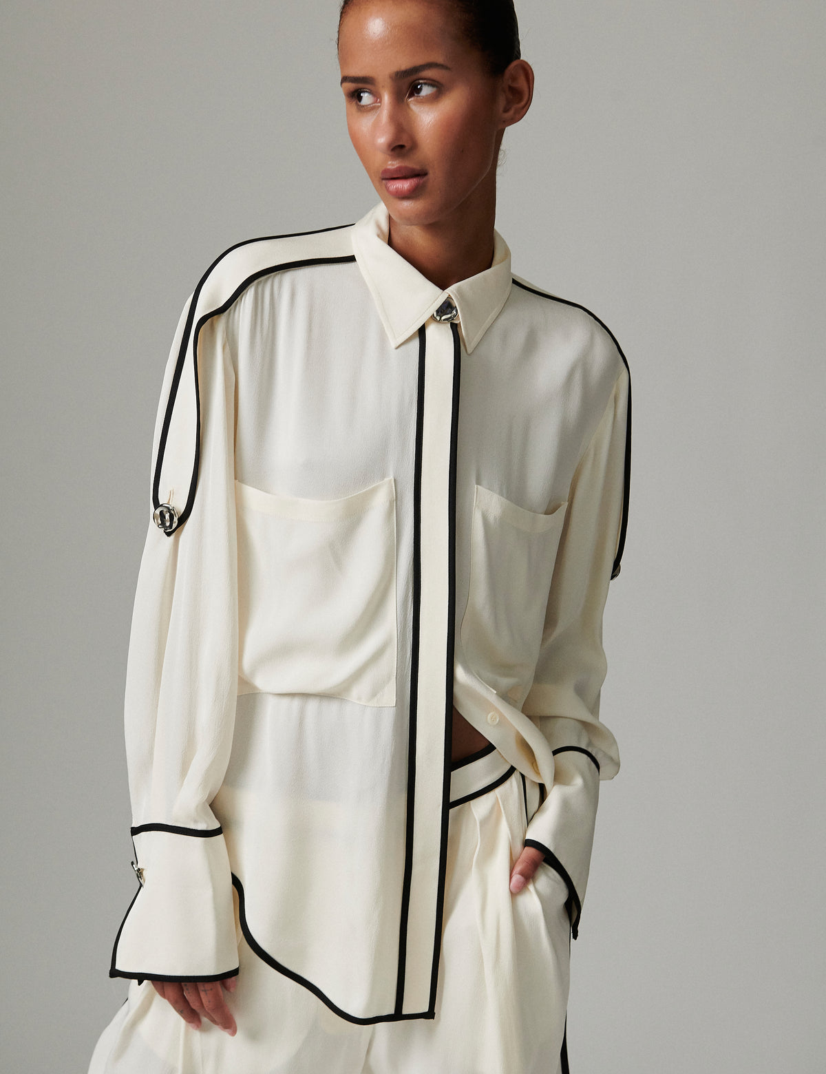 DAY Birger ét Mikkelsen Stello - Matte Crepe - Shirt Shirts & Blouses 110605 Jet Stream