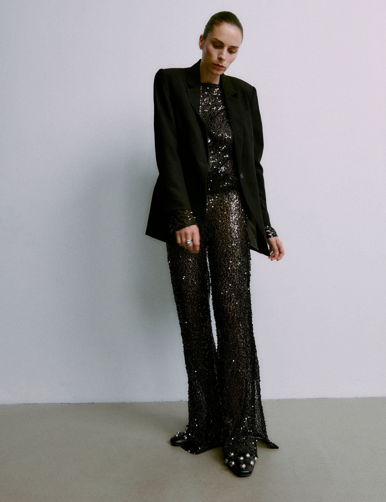 DAY Birger ét Mikkelsen Tati - Shimmering Night Pants 190303 BLACK