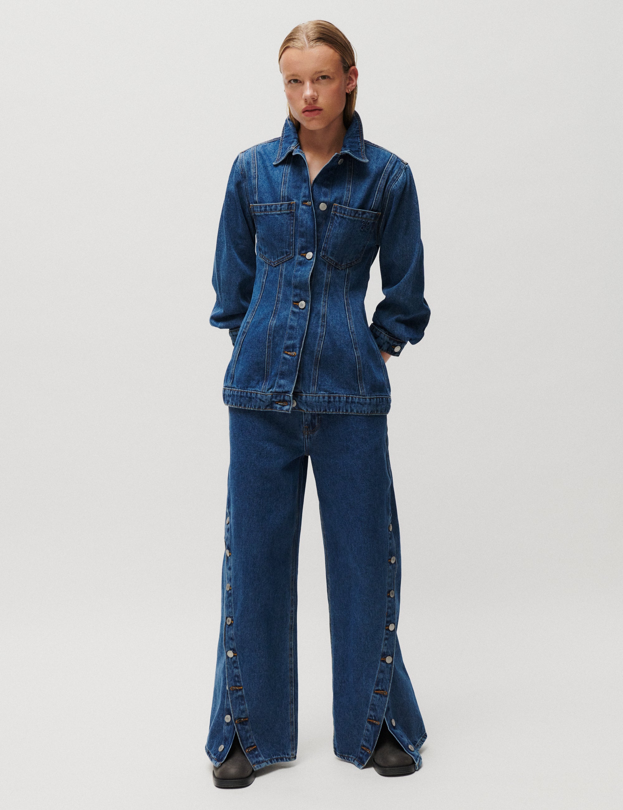 2NDDAY 2NDBilla - Midblue Wash Jacket D019 Mid Blue