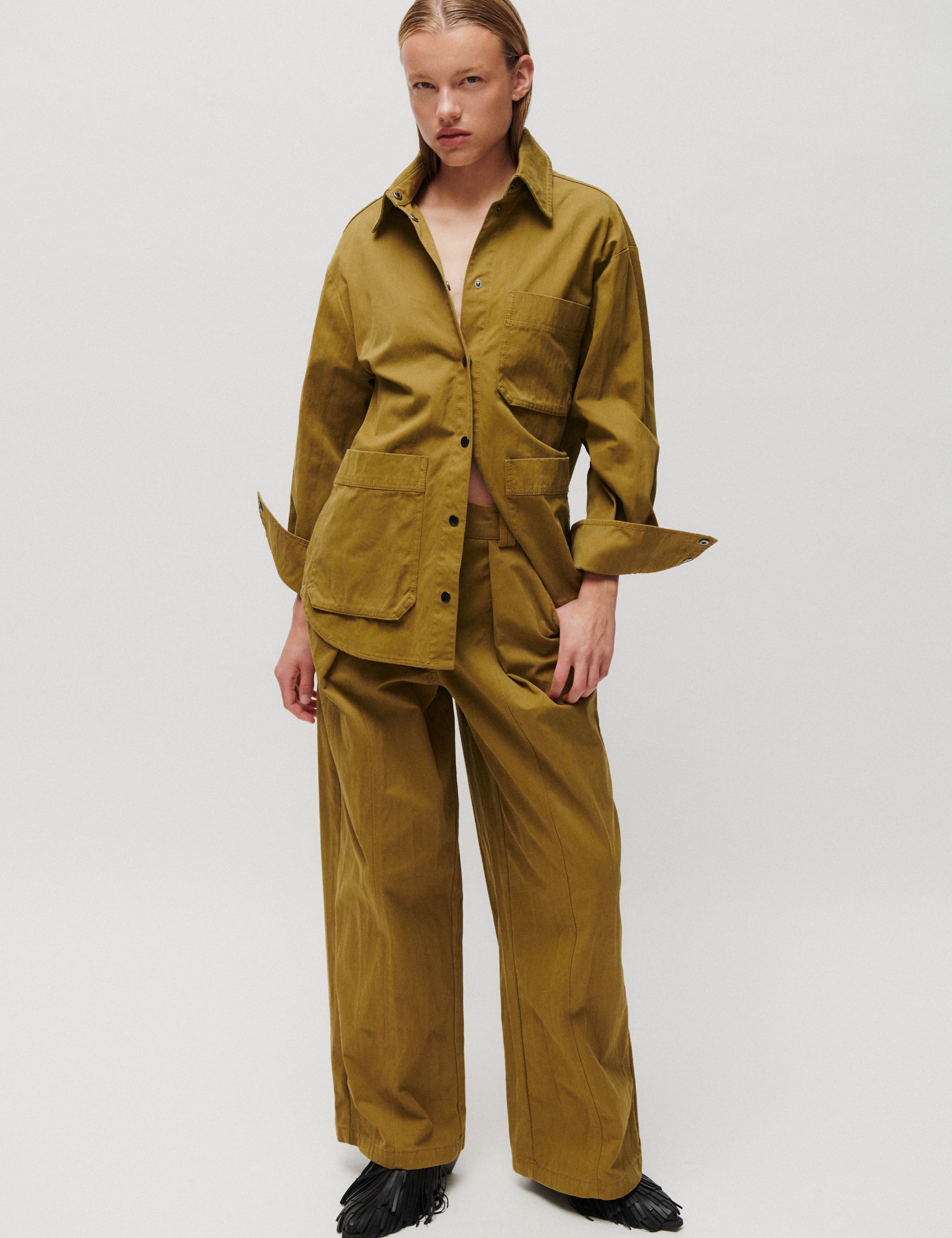 2NDDAY 2NDBrucia - Firm Cotton - Shirt Shirt 180627 Fir Green