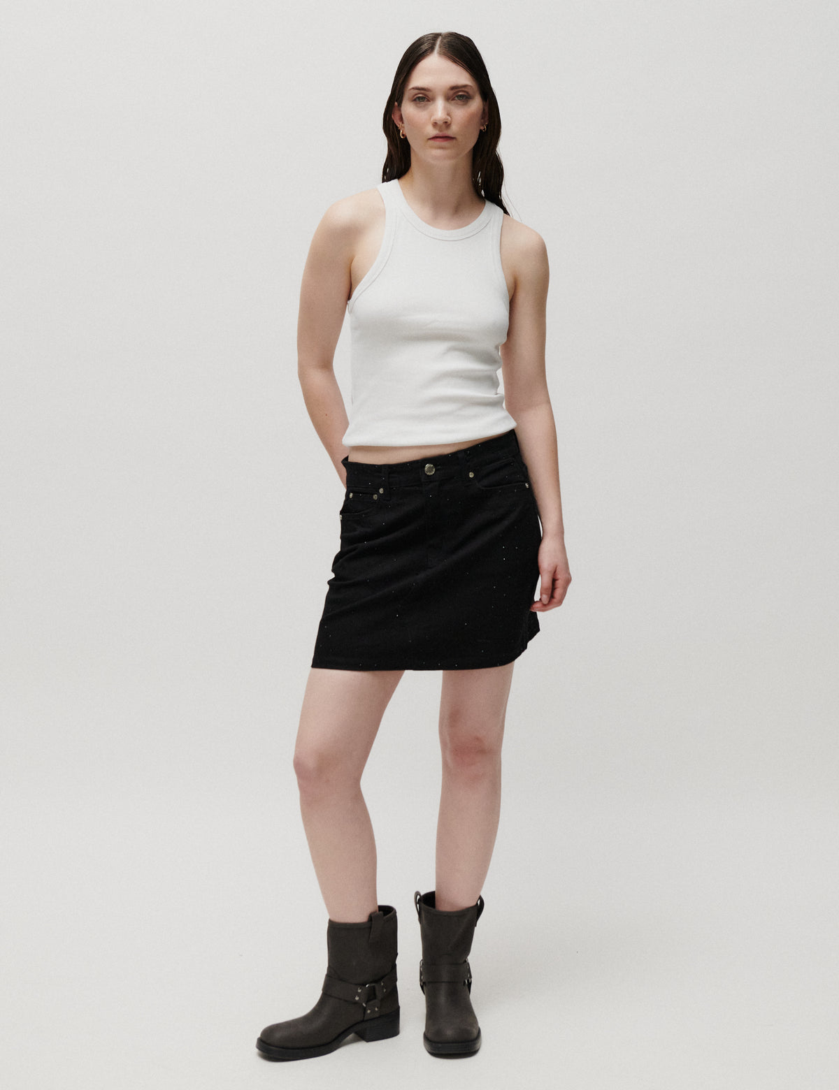2NDDAY 2NDLollie - Crystal Denim - Skirt Skirt D002 Black Denim