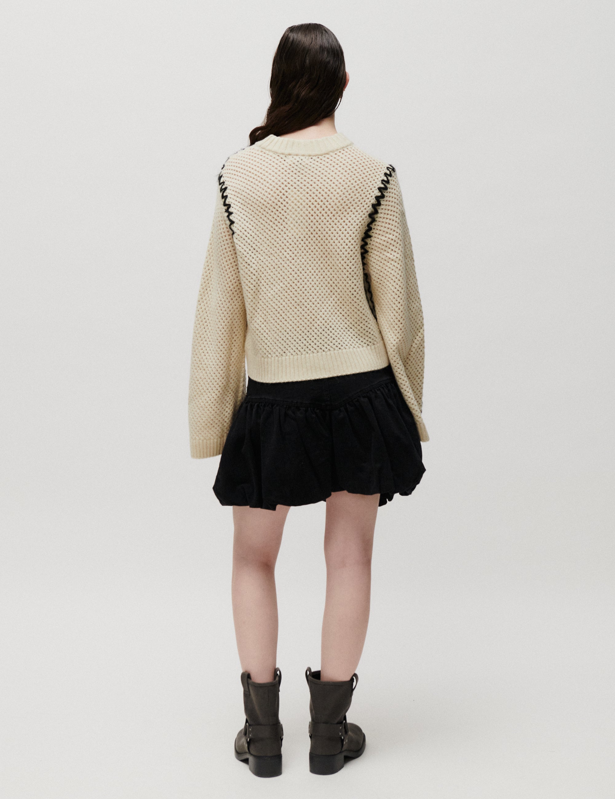 2NDDAY 2NDMarlet - Open Knit Pullover 124301 ALMOND MILK