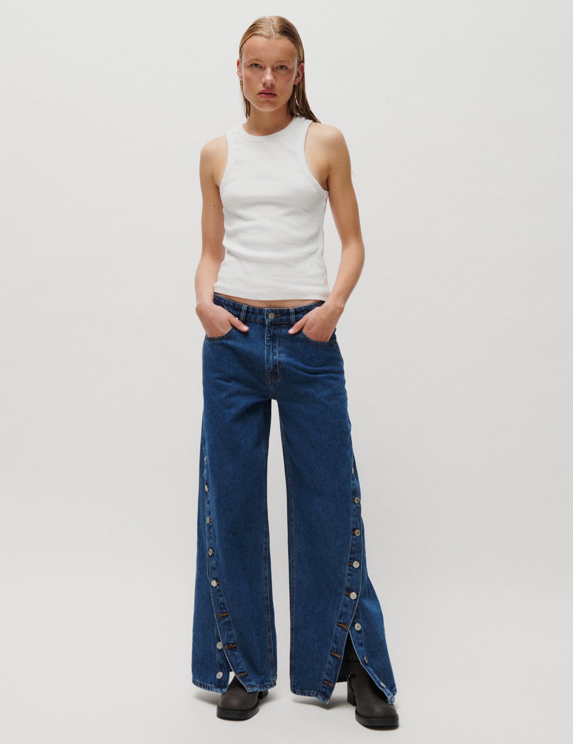 2NDDAY 2NDTyler - Midblue Wash Pants D019 Mid Blue