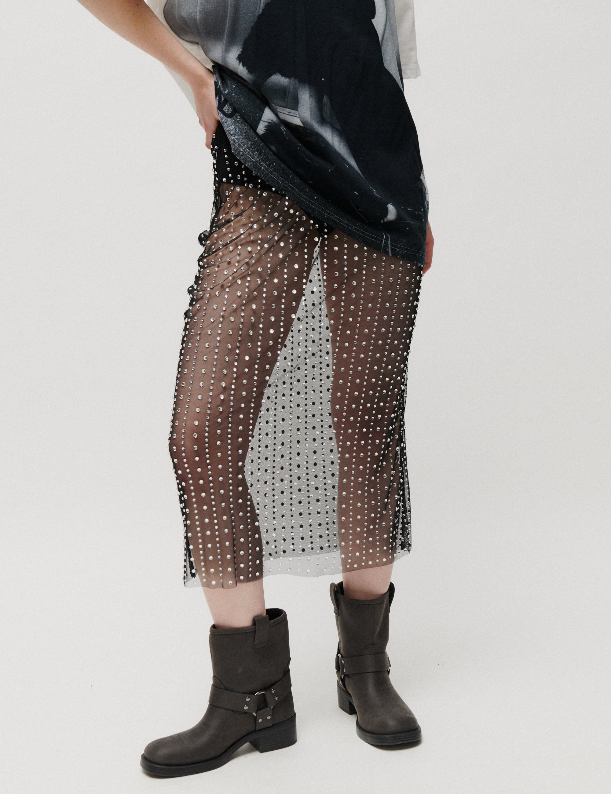 2NDDAY 2NDZona - Frosted Skirt 190303 Black