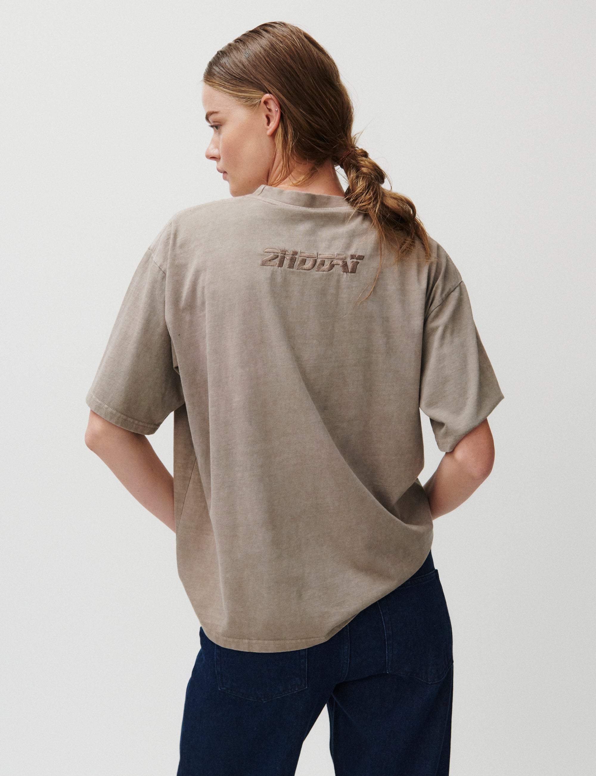 2ND Arale TT - Over washed Jersey - Taupe Gray