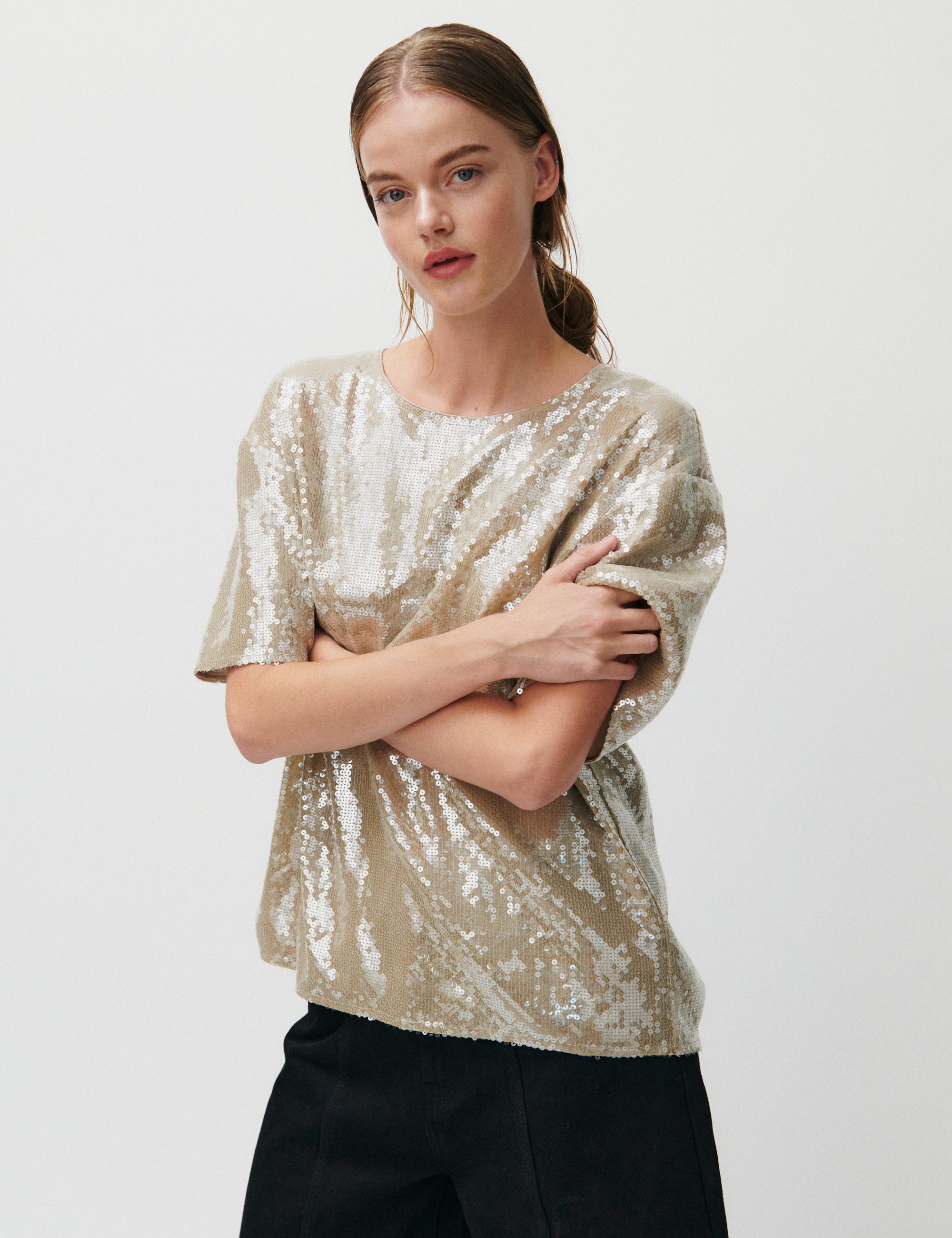 2NDDAY 2ND Aralum - Ombre Sequins Shirts & Blouses 141106 Peyote