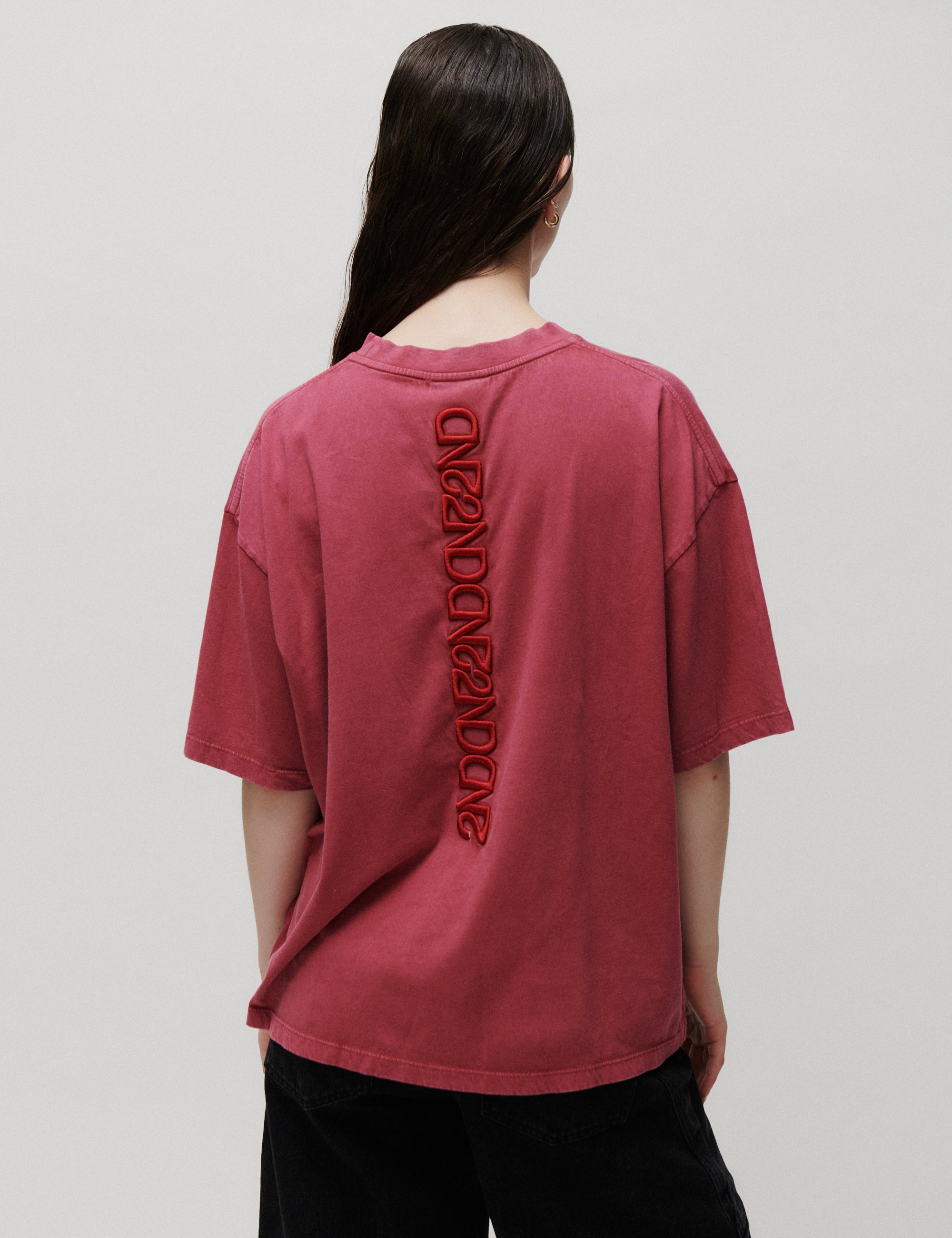 2NDDAY 2ND Araly TT - Overwashed Jersey - T-shirt T-shirt 191930 Pomegranate