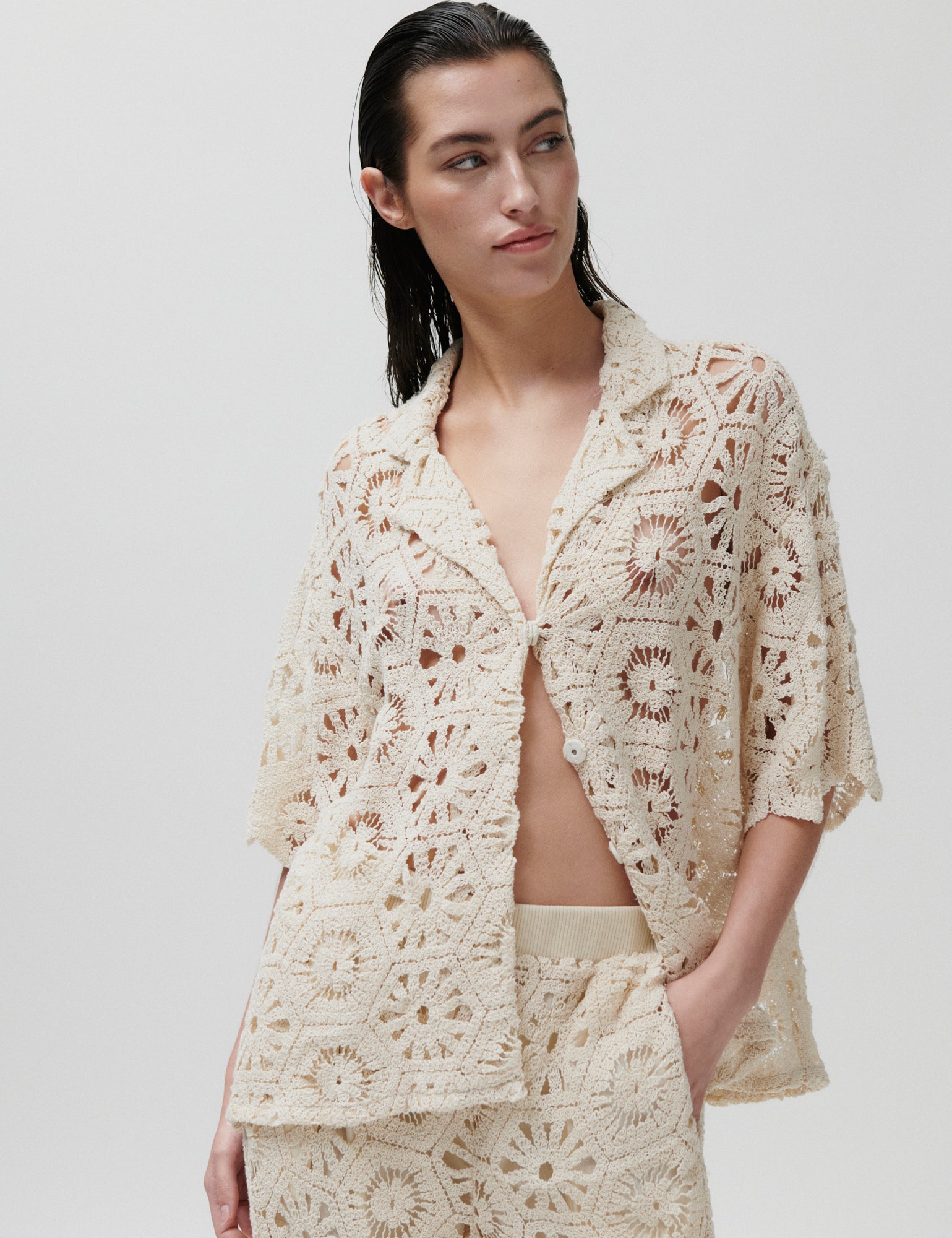 2NDDAY 2ND Austin - Dry Crochet Shirts & Blouses 114801 TOFU