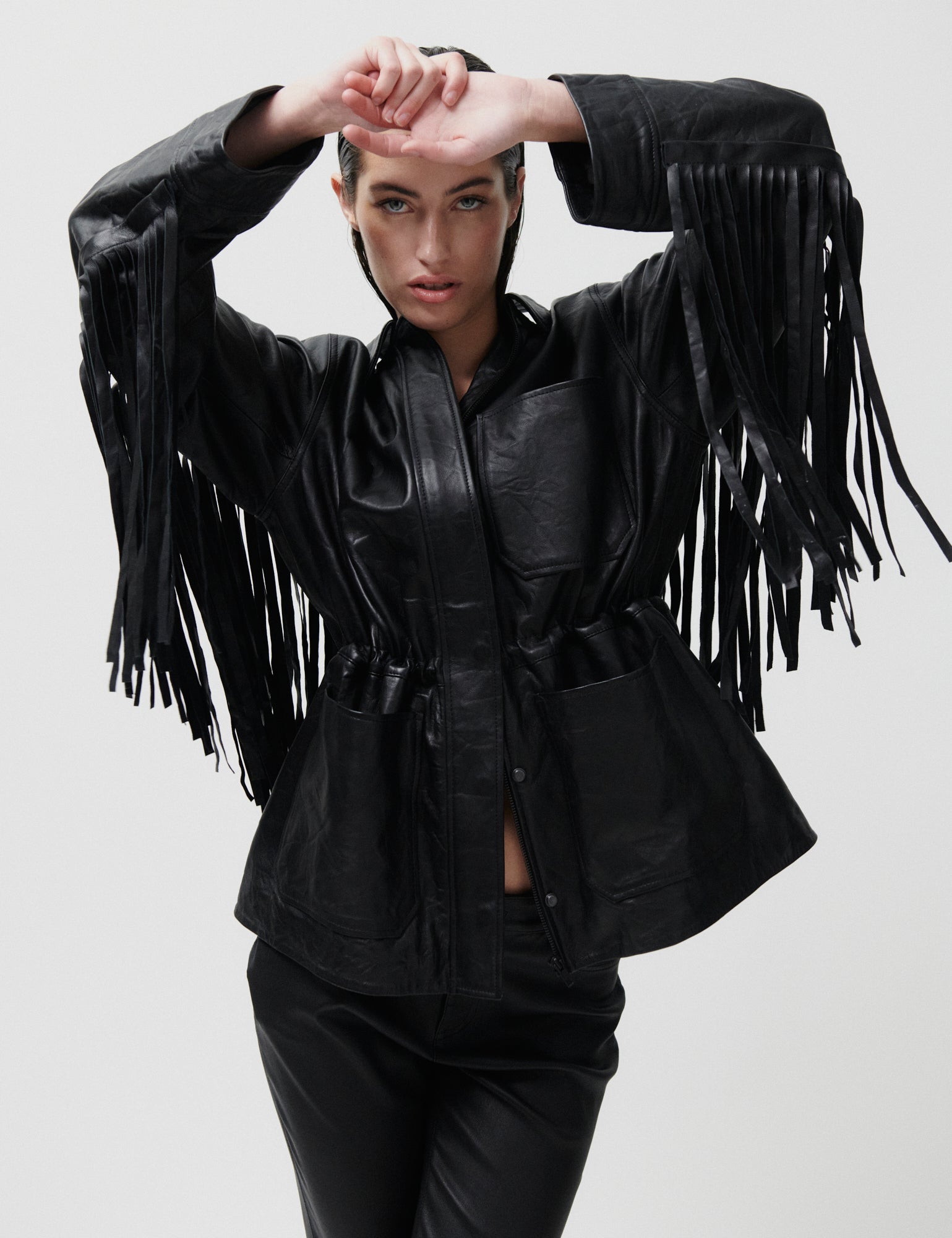 2NDDAY 2ND Brucet - Fine Leather - Jacket Jacket 194008 Meteorite (Black)