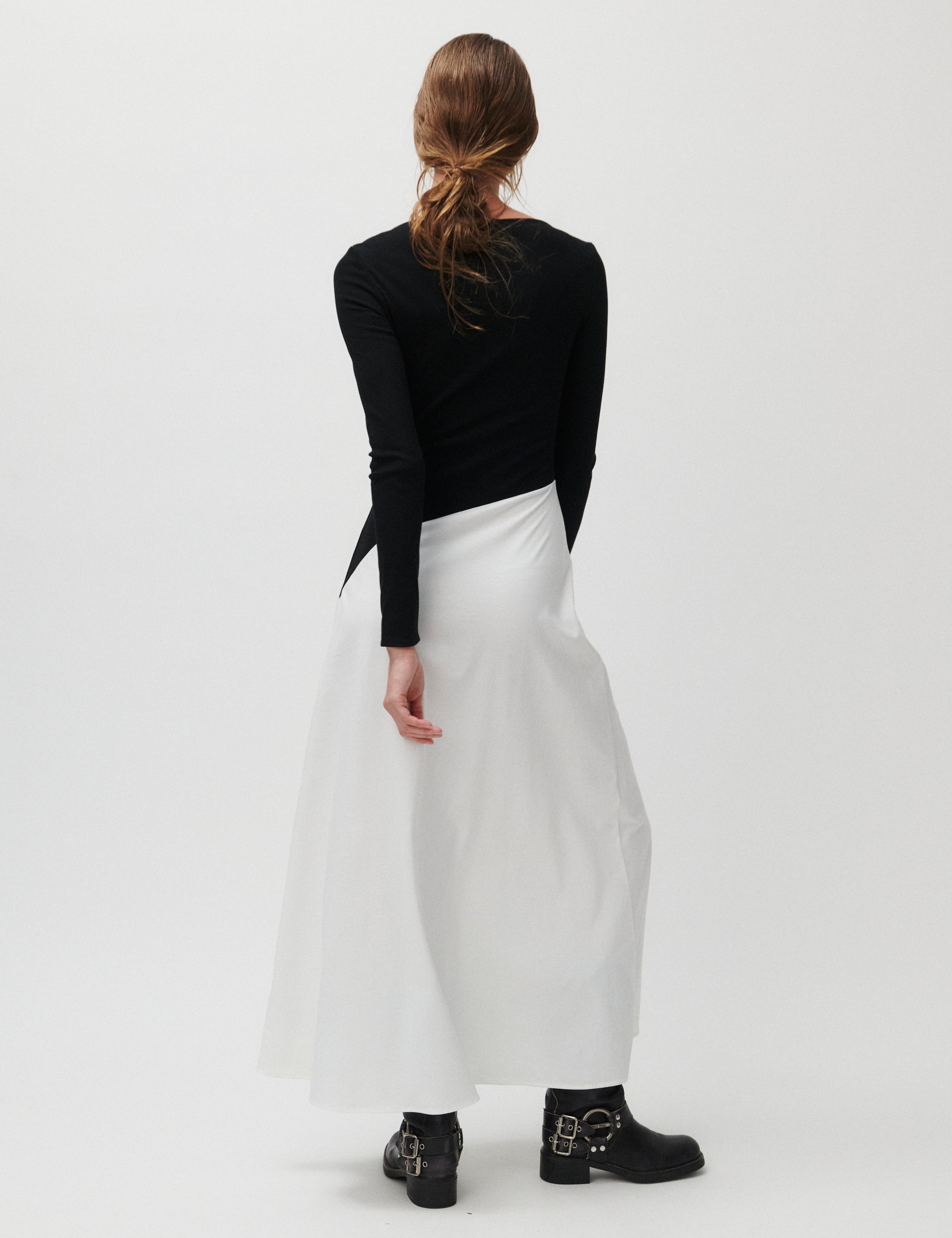 2NDDAY 2ND Carmen - Cotton Jersey Mix Dress 190303 Black